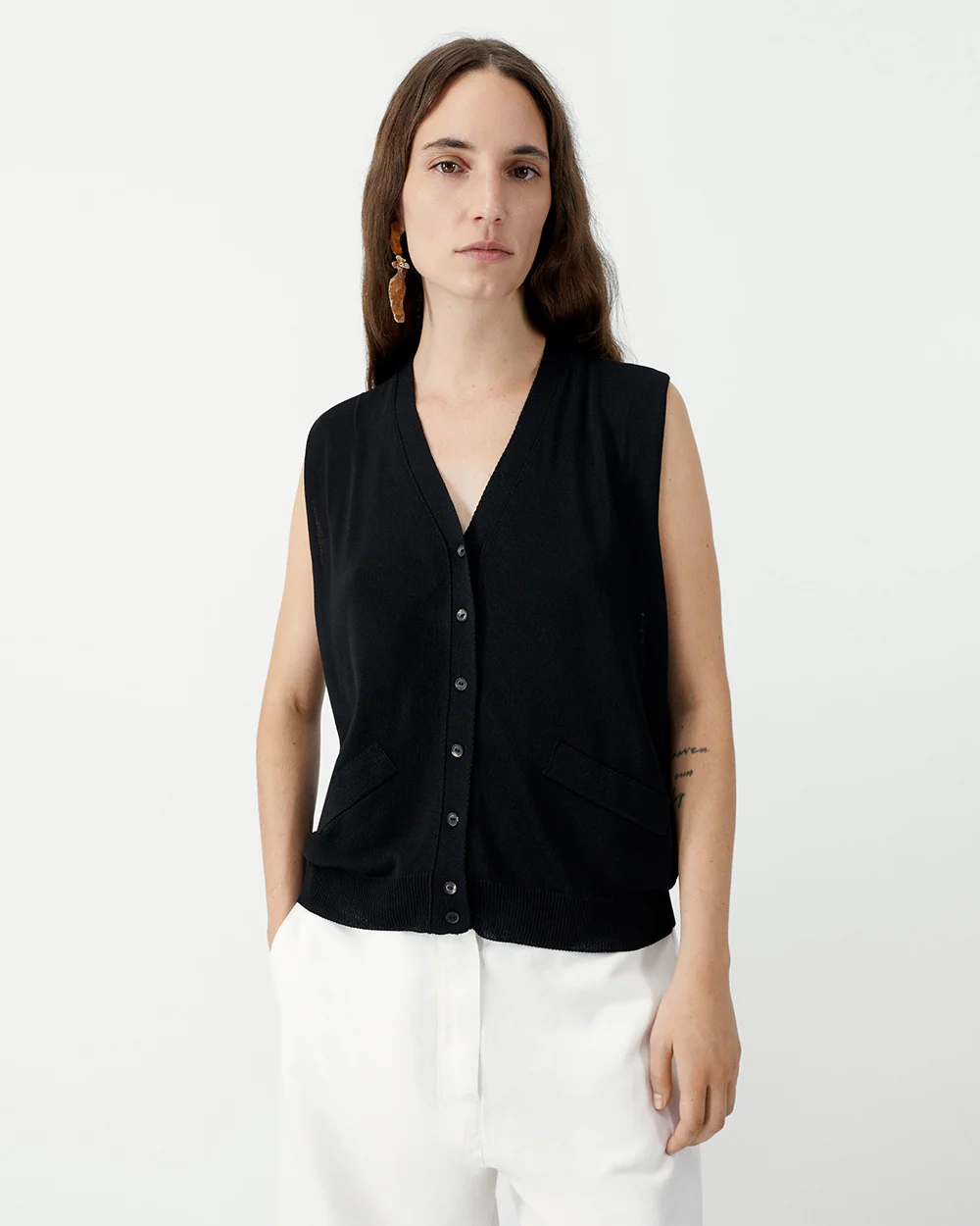 OVERSIZED WAISTCOAT / BLACK