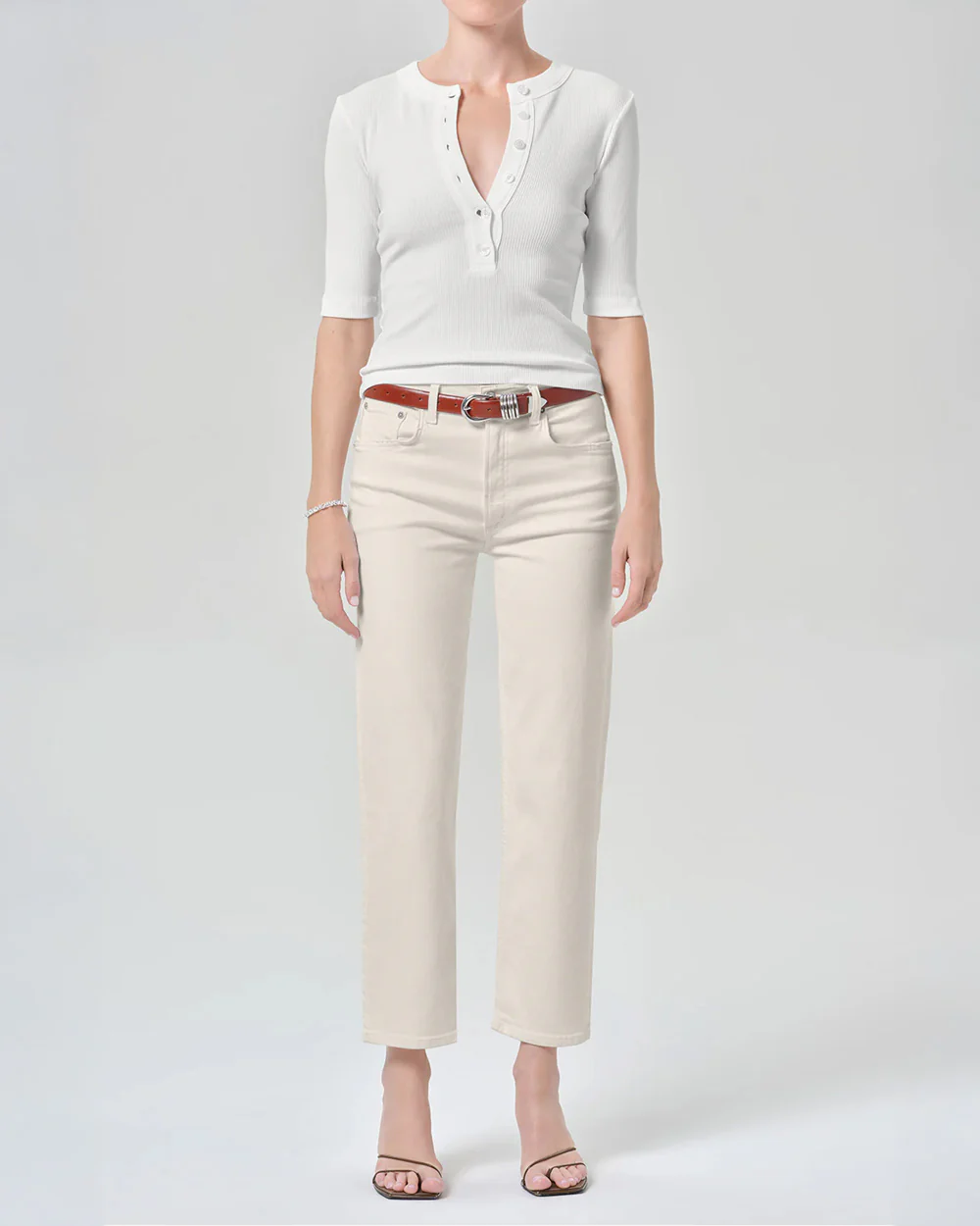 PALMA STRAIGHT CLEAN HEM / ALMOND - Image 2