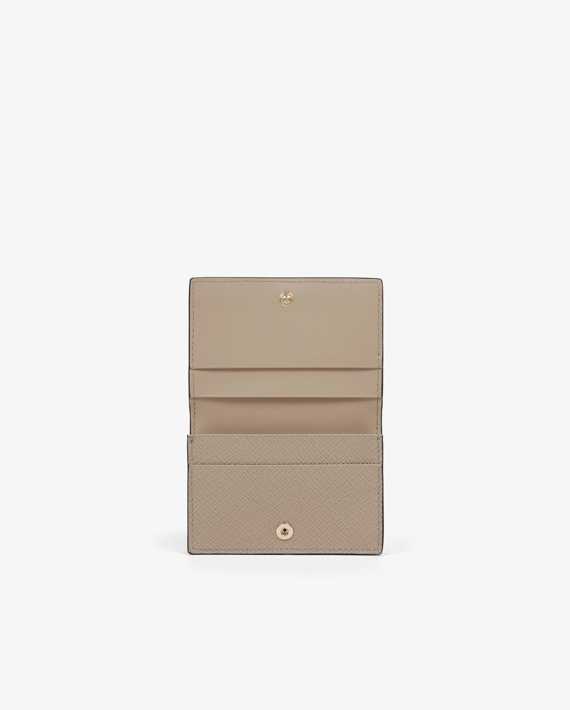 PANAMA FOLDED CARD CASE WITH SNAP CLOSURE / SANDSTONE - Image 3