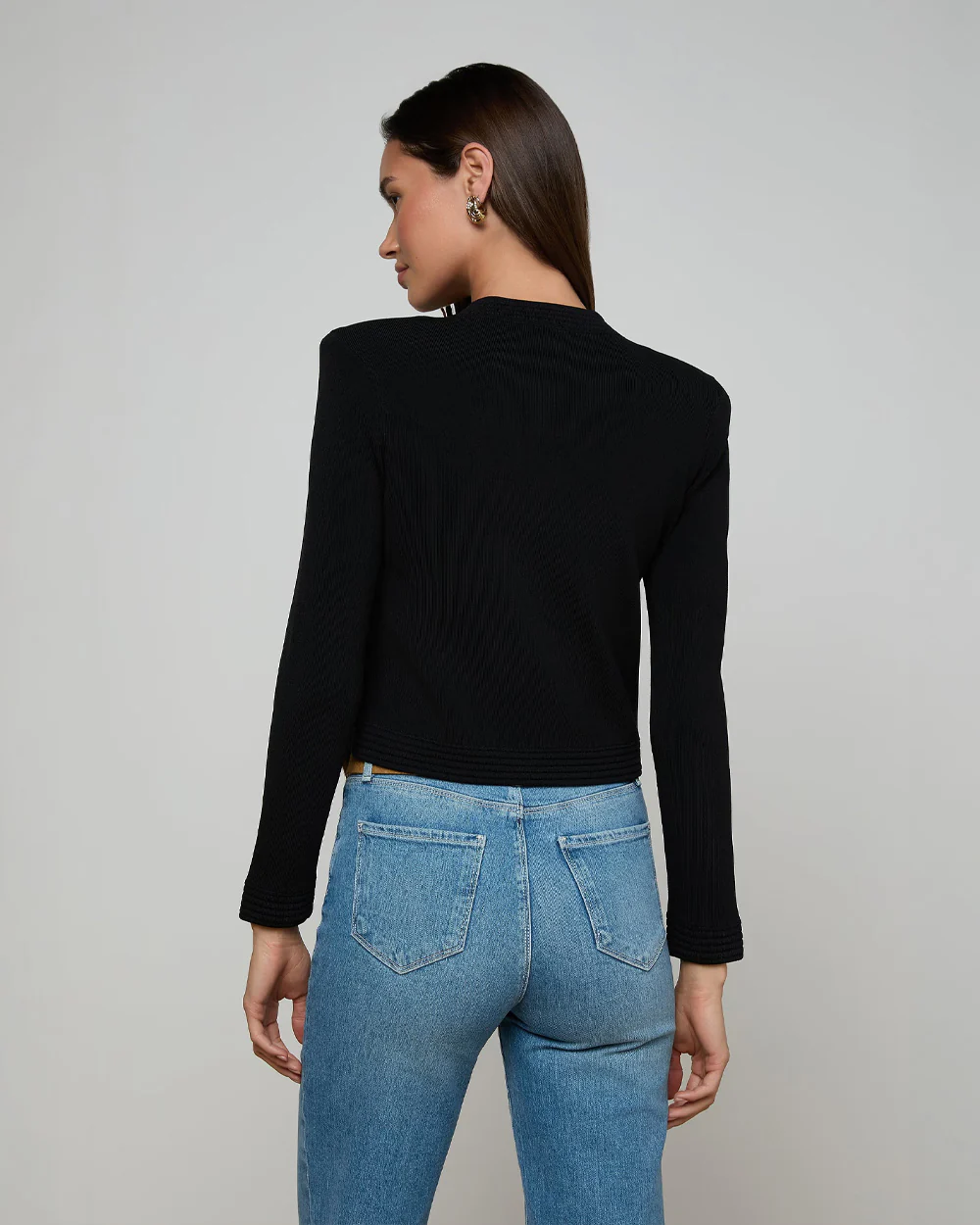 PATSY CREW CARDI / BLACK/GOLD - Image 4
