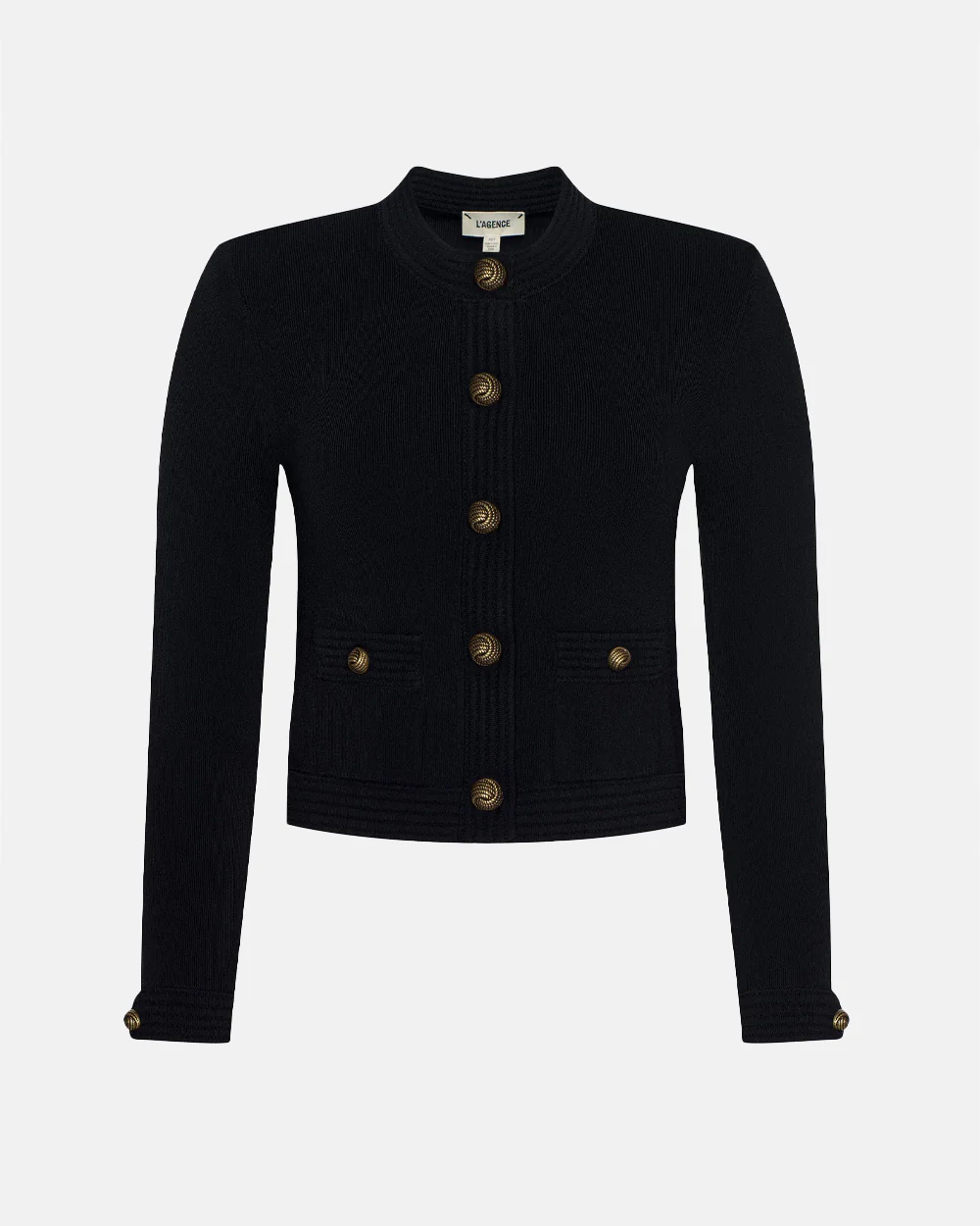 PATSY CREW CARDI / BLACK/GOLD - Image 5