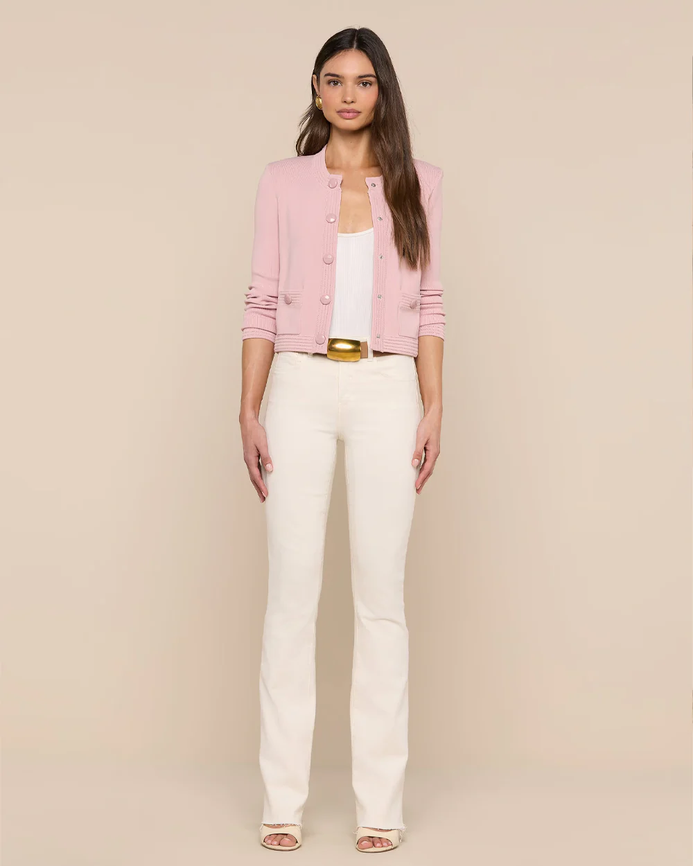 PATSY CREW CARDI / MISTY ROSE - Image 2