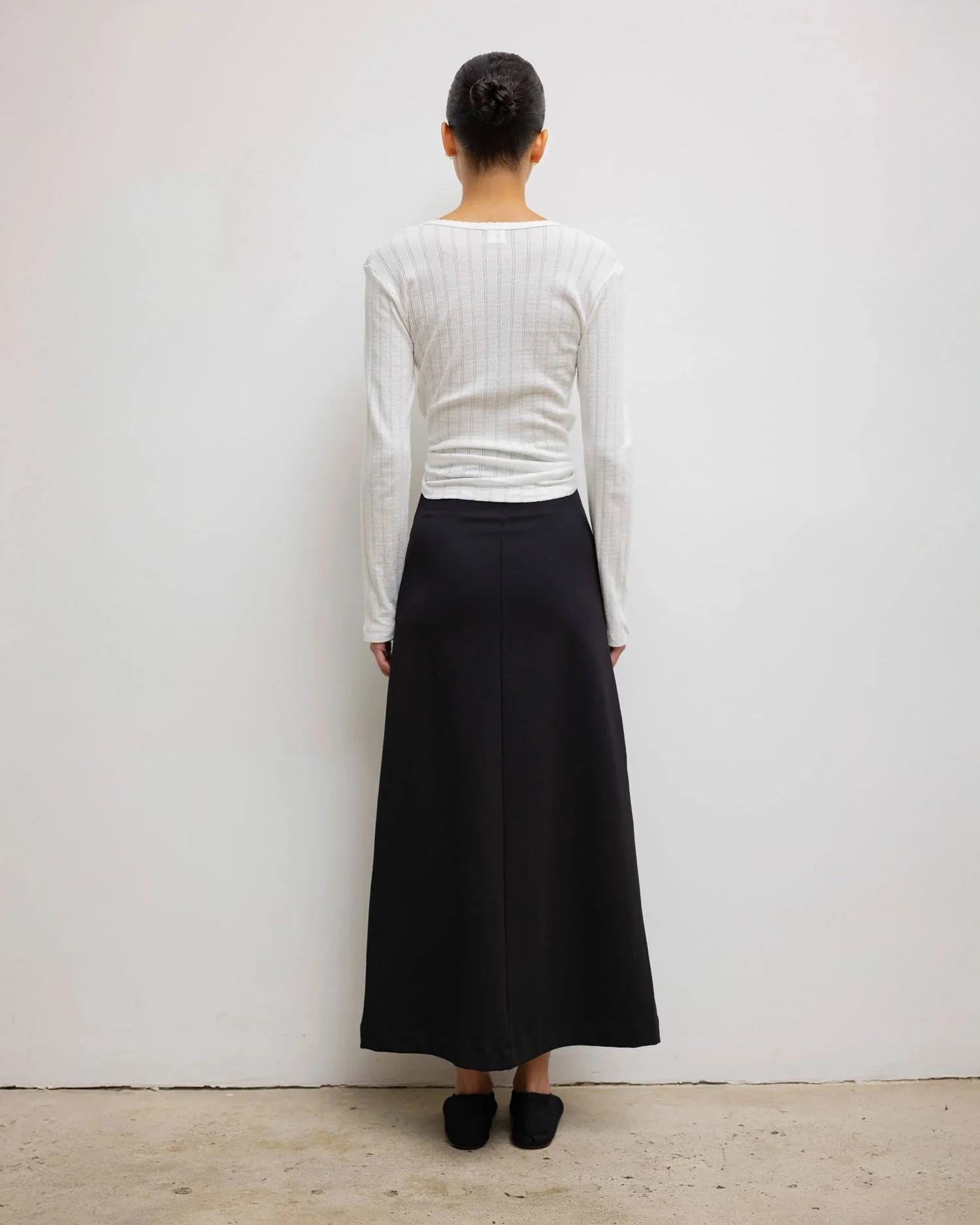 POINTELLE SLIM FIT LONG SLEEVE / WHITE - Image 5