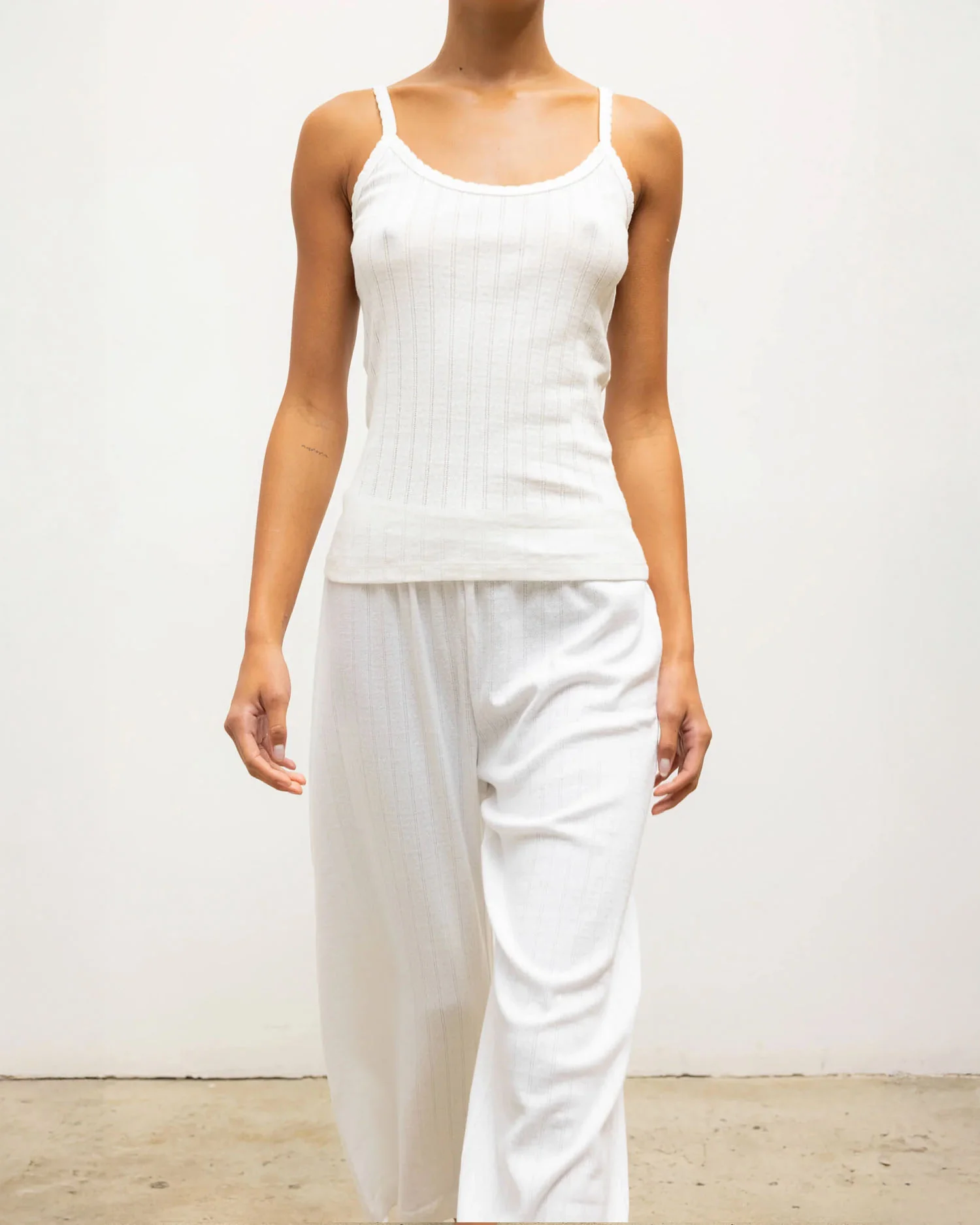POINTELLE TANK / WHITE - Image 2