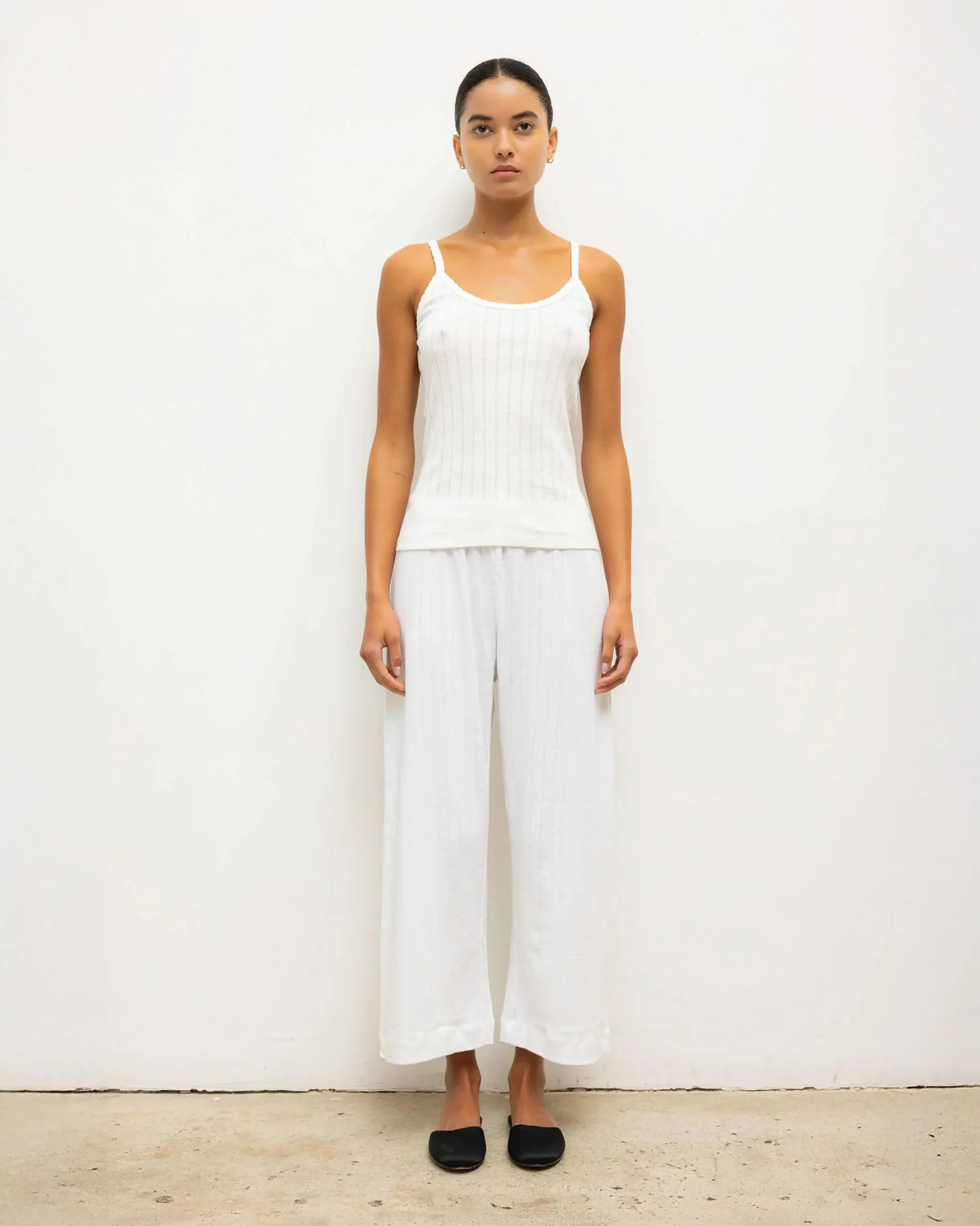 POINTELLE TANK / WHITE - Image 3