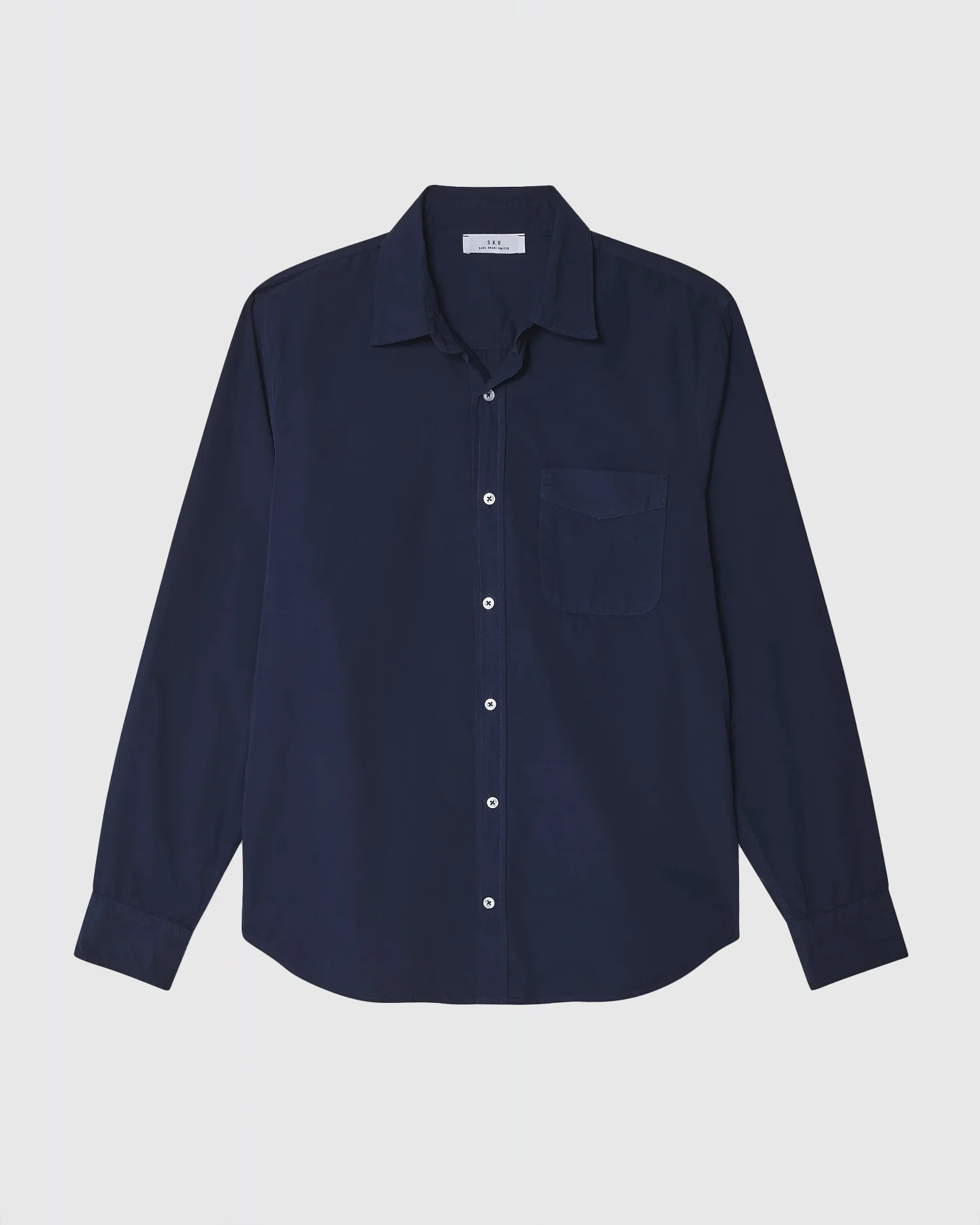 POPLIN STANDARD SHIRT / NAVY