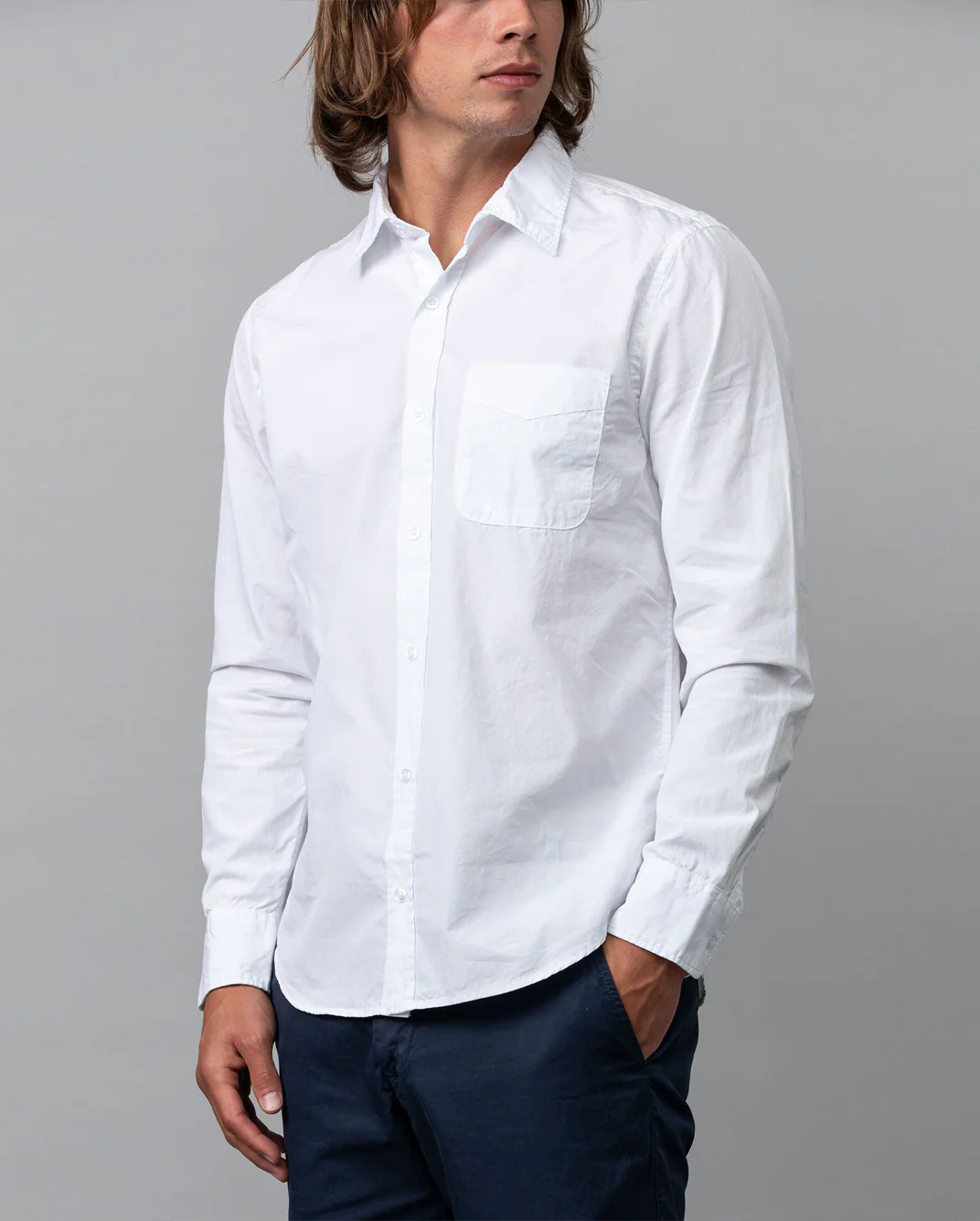 POPLIN STANDARD SHIRT / WHITE - Image 2
