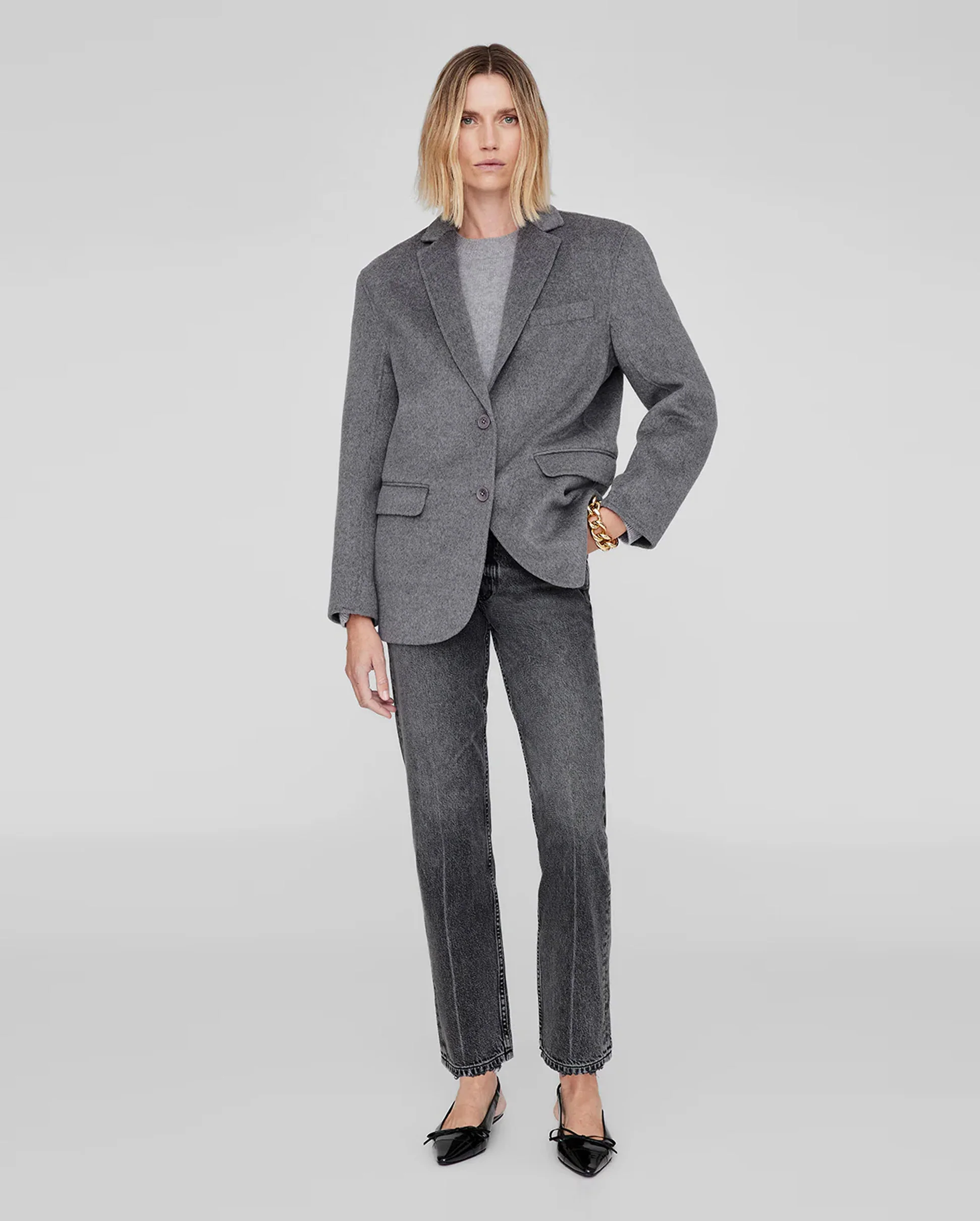 QUINN BLAZER / HEATHER GREY - Image 4