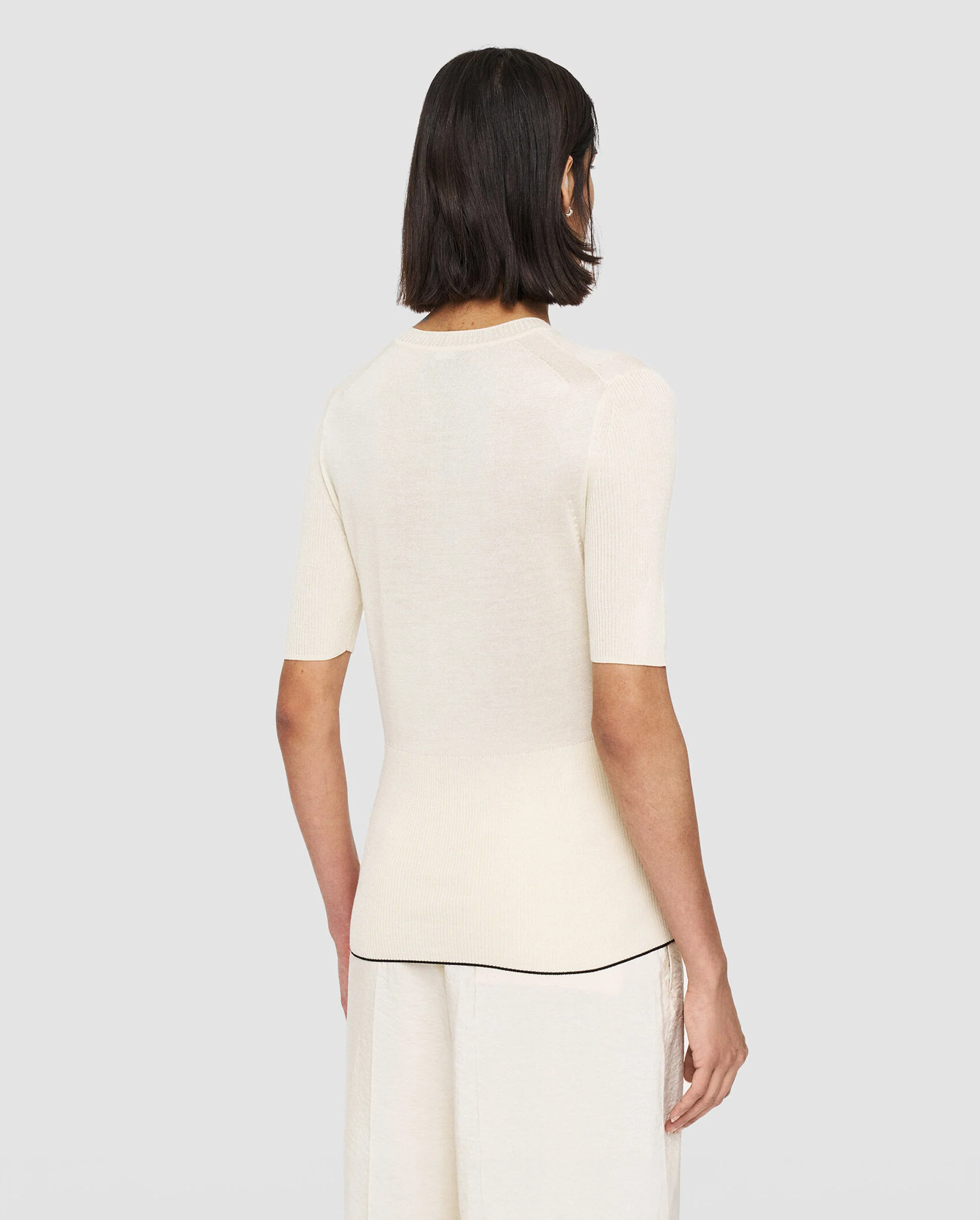 REFINED COTTON SILK TOP / PAPYRUS - Image 3