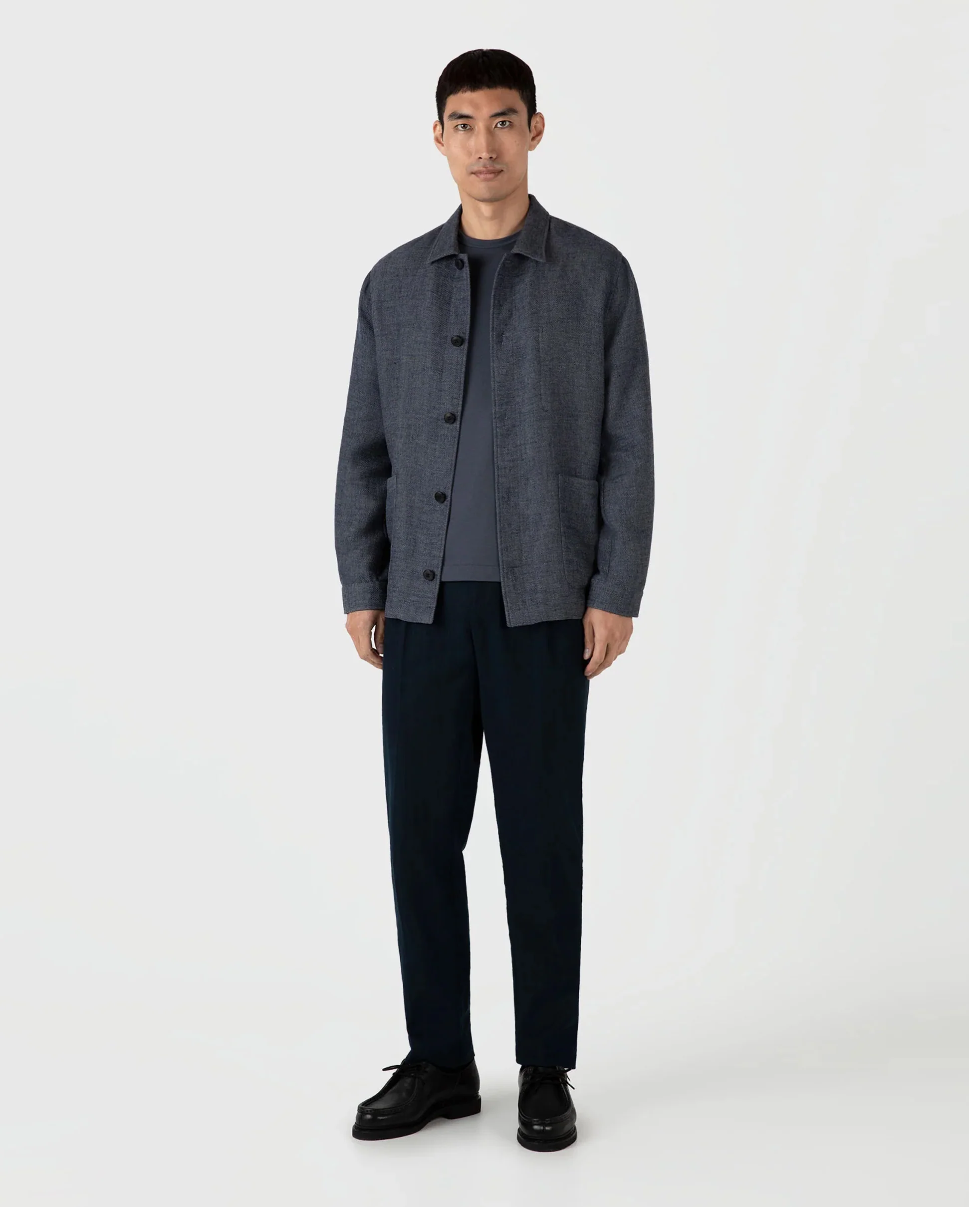 REGULAR FIT JERSEY T-SHIRT / SLATE BLUE - Image 2