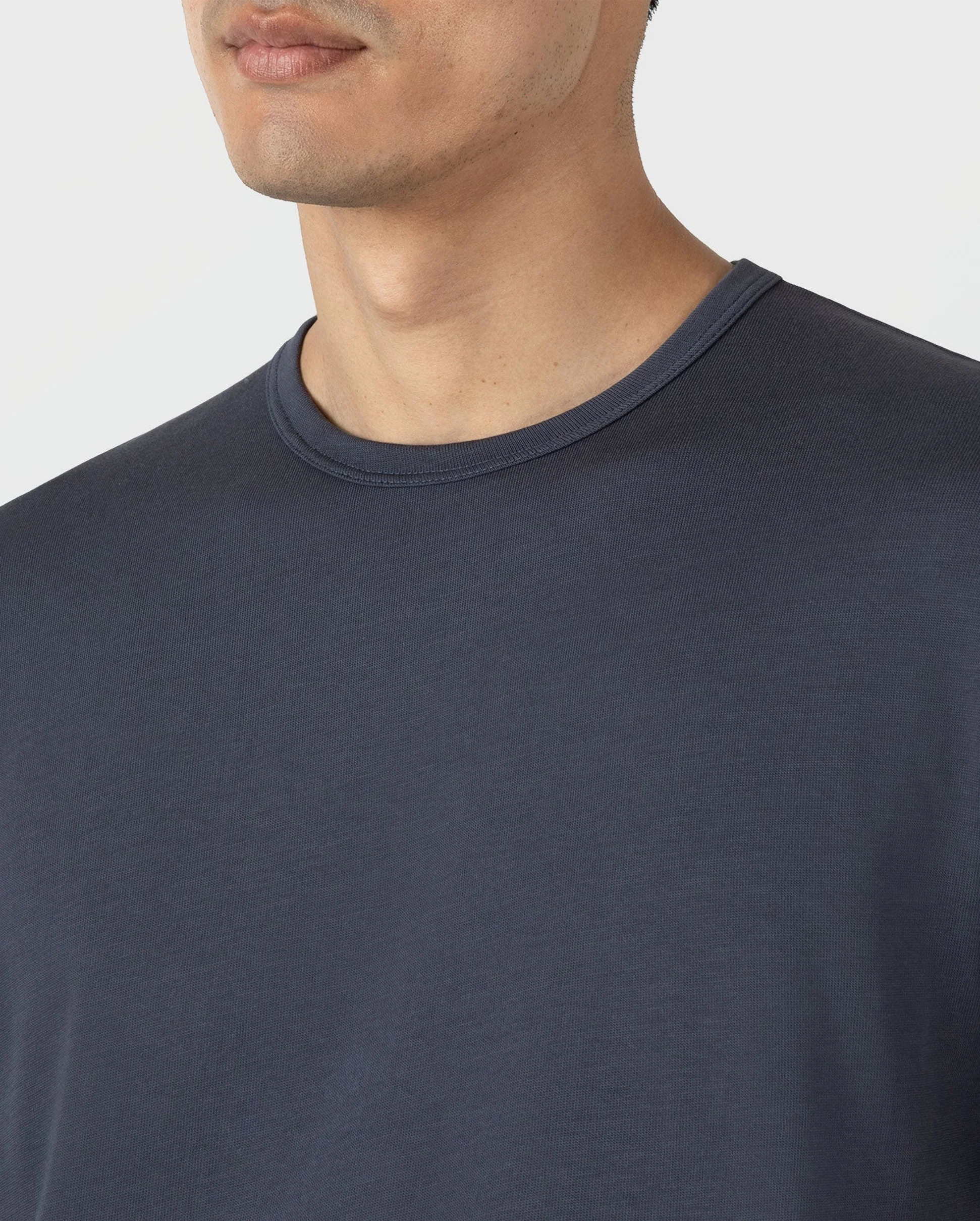 REGULAR FIT JERSEY T-SHIRT / SLATE BLUE - Image 4