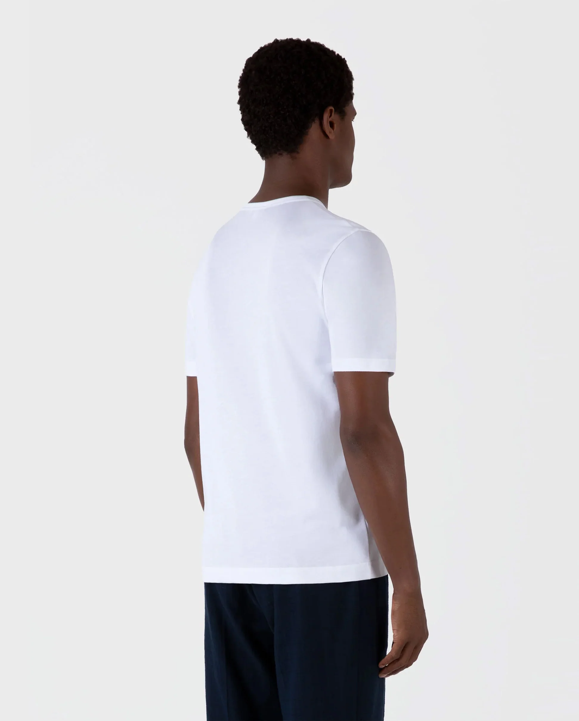 REGULAR FIT JERSEY T-SHIRT / WHITE - Image 4