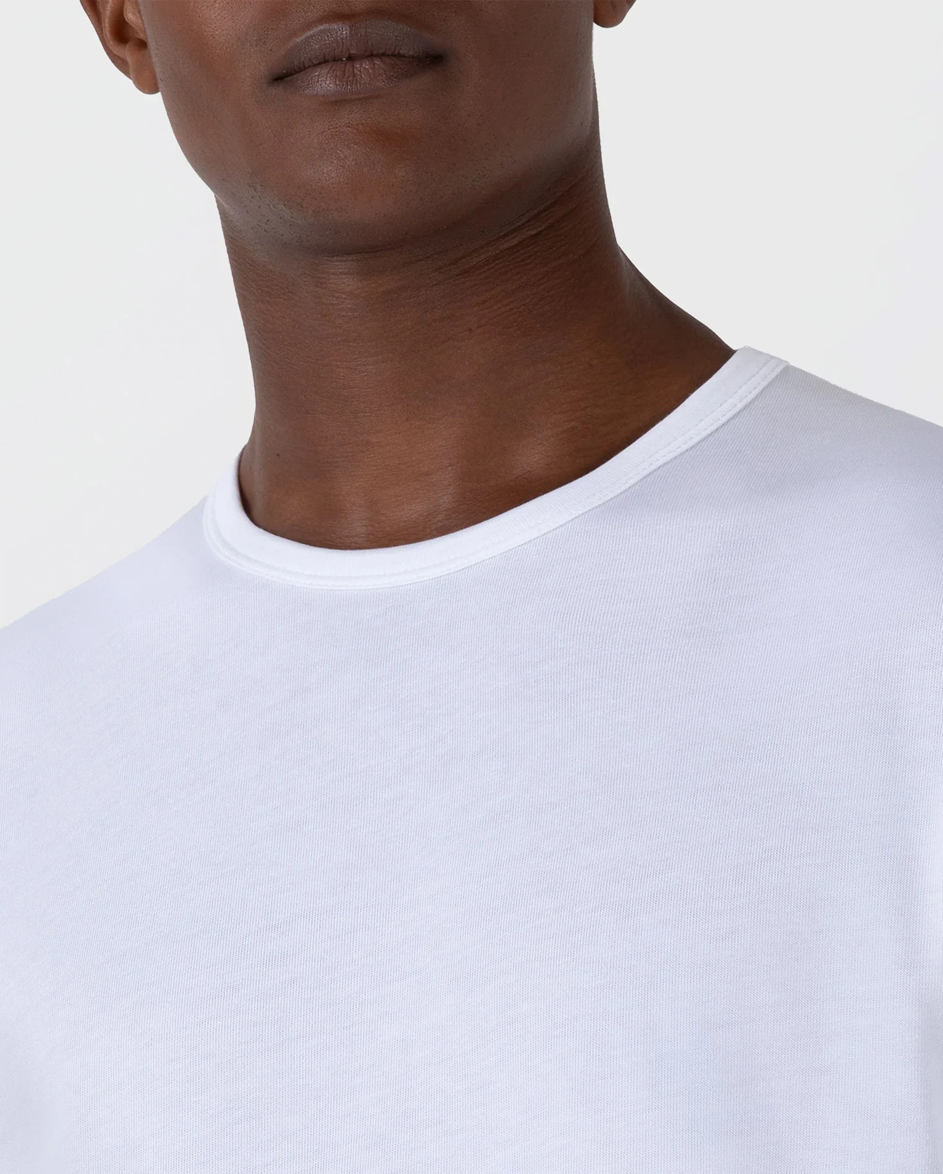 REGULAR FIT JERSEY T-SHIRT / WHITE - Image 5