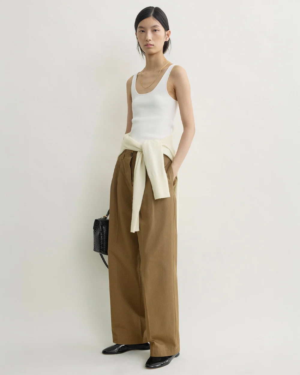 RELAXED TWILL TROUSERS / HAZEL - Image 2