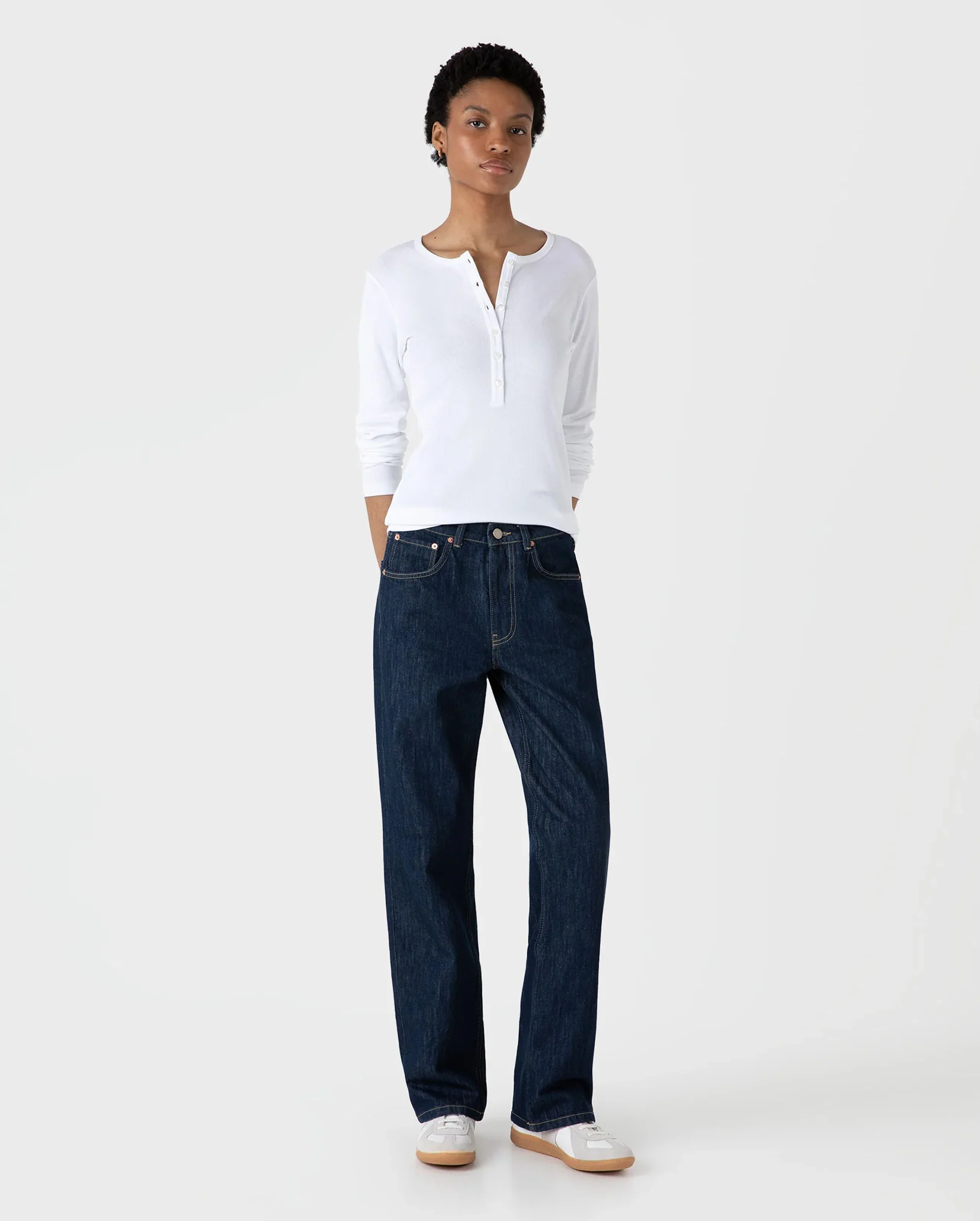 RIB HENLEY / WHITE - Image 2