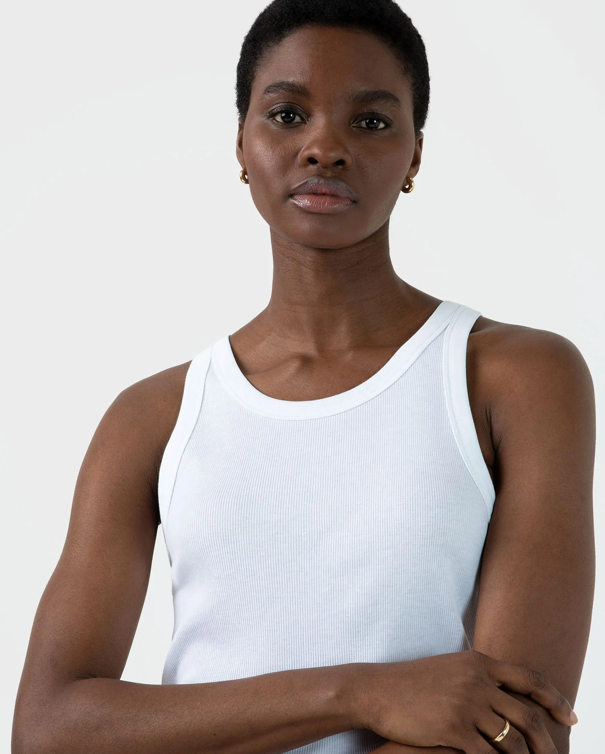 RIB VEST / WHITE - Image 3
