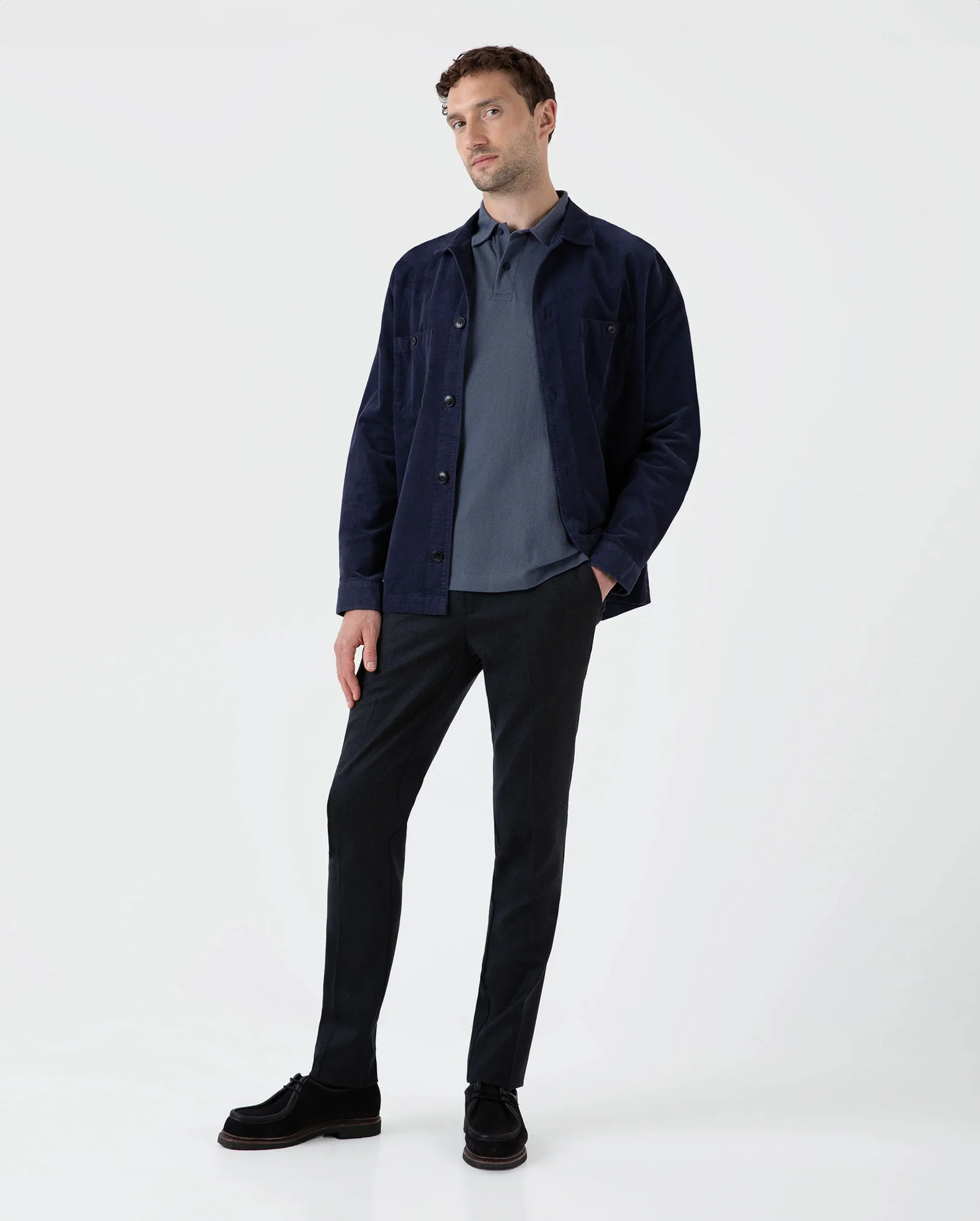 RIVIERA POLO SHIRT / BLUE SLATE - Image 4