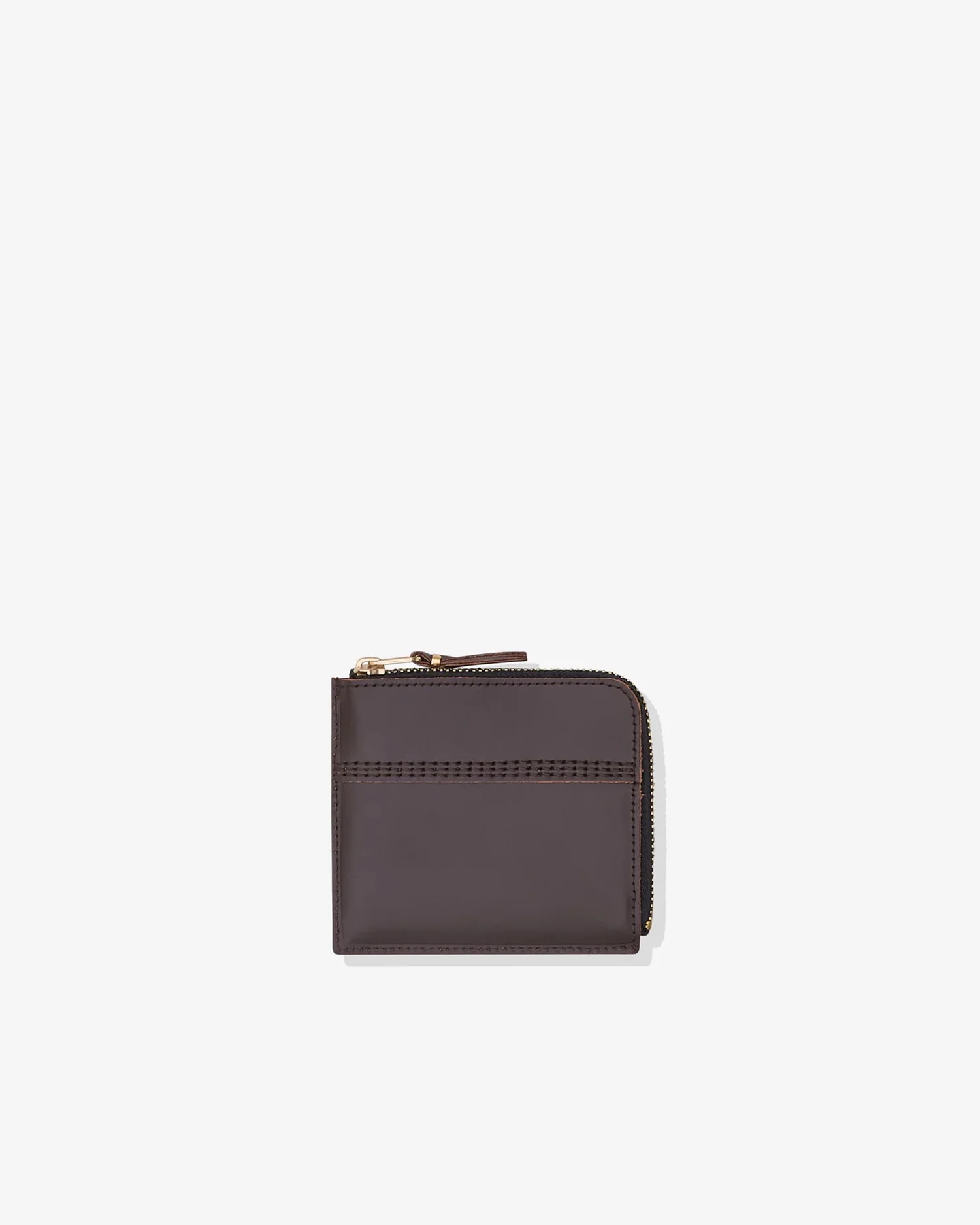 SA3100TS TRIPLE STITCH ZIP WALLET / BROWN