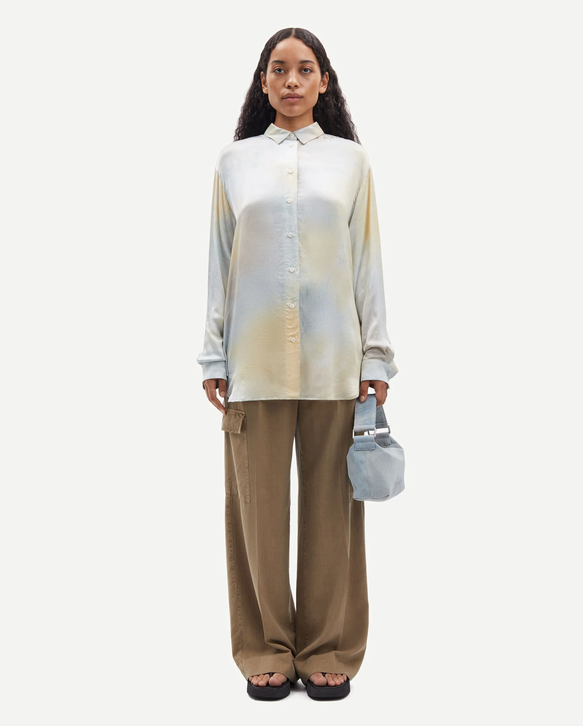 SAALFRIDA SHIRT 15265 / OMBRE CREAM - Image 2