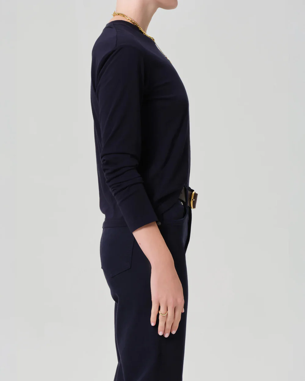 SABINE CROPPED LONG SLEEVE / NAVY - Image 2