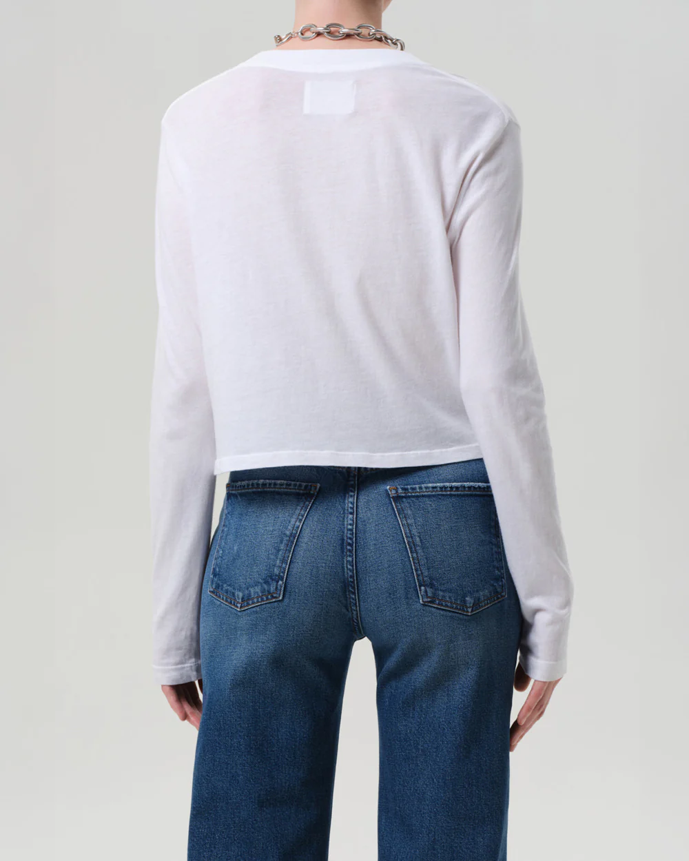 SABINE CROPPED LONG SLEEVE / WHITE - Image 3