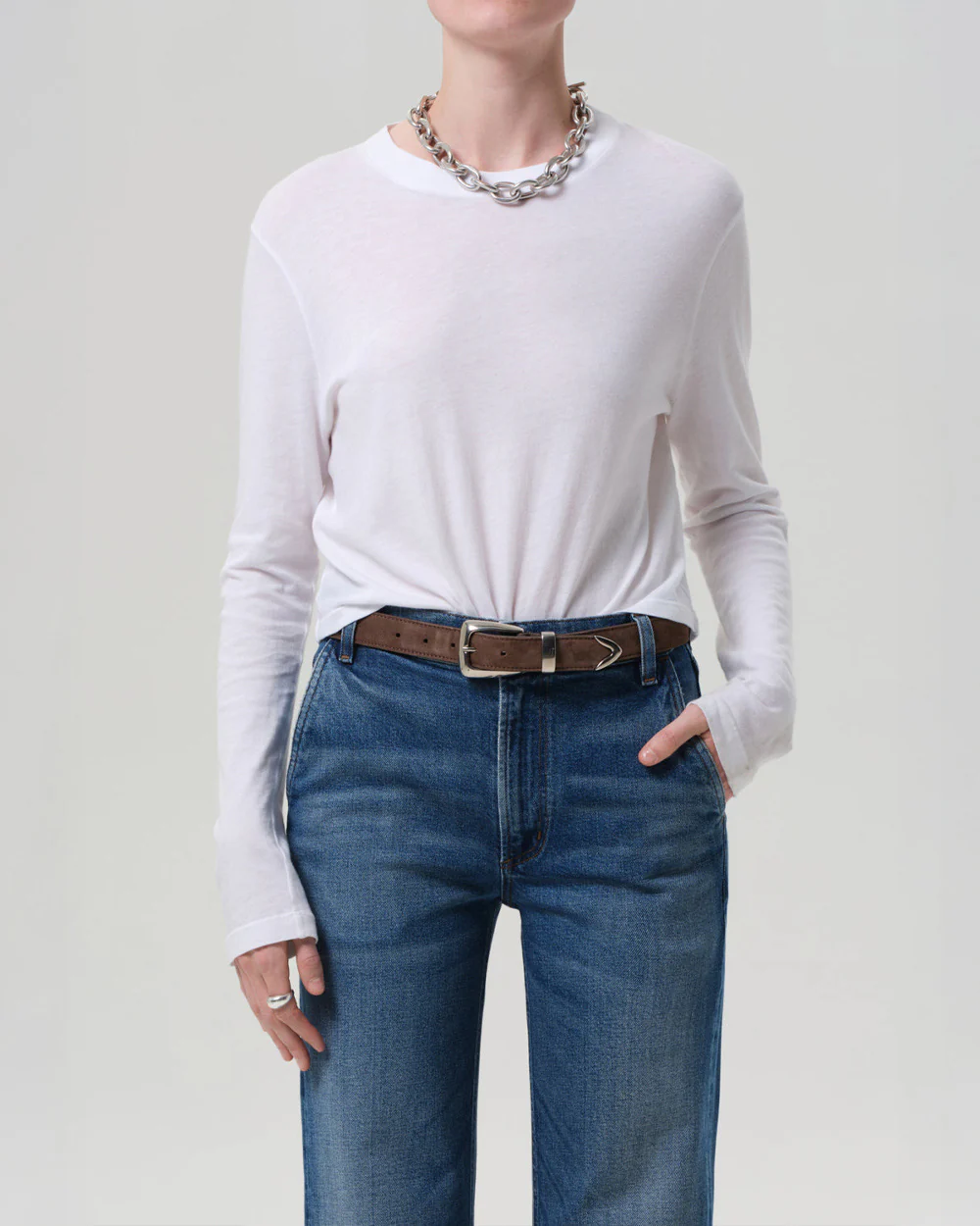 SABINE CROPPED LONG SLEEVE / WHITE - Image 4