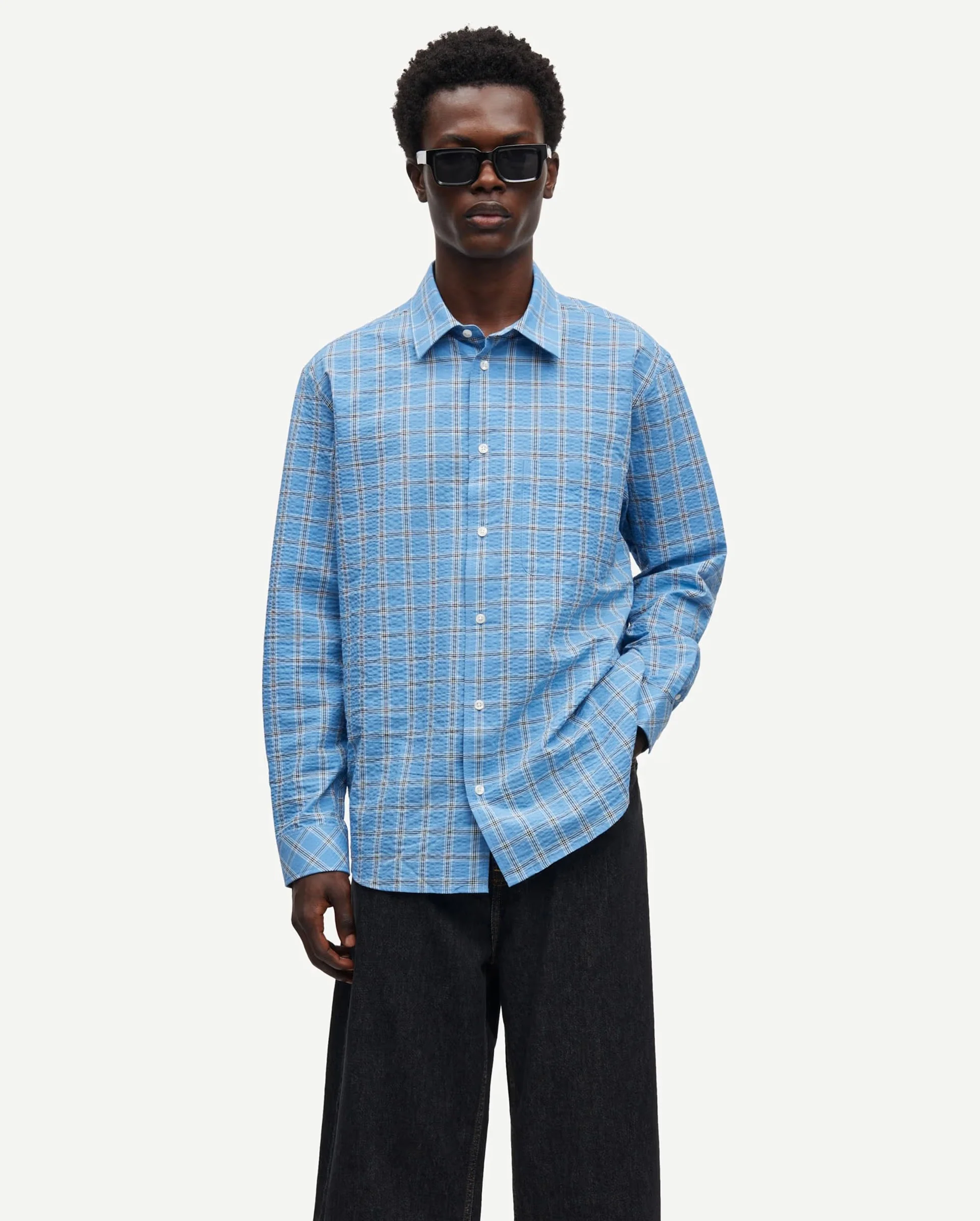 SADAMON J SHIRT 15661 / BLUE JASPER CH.