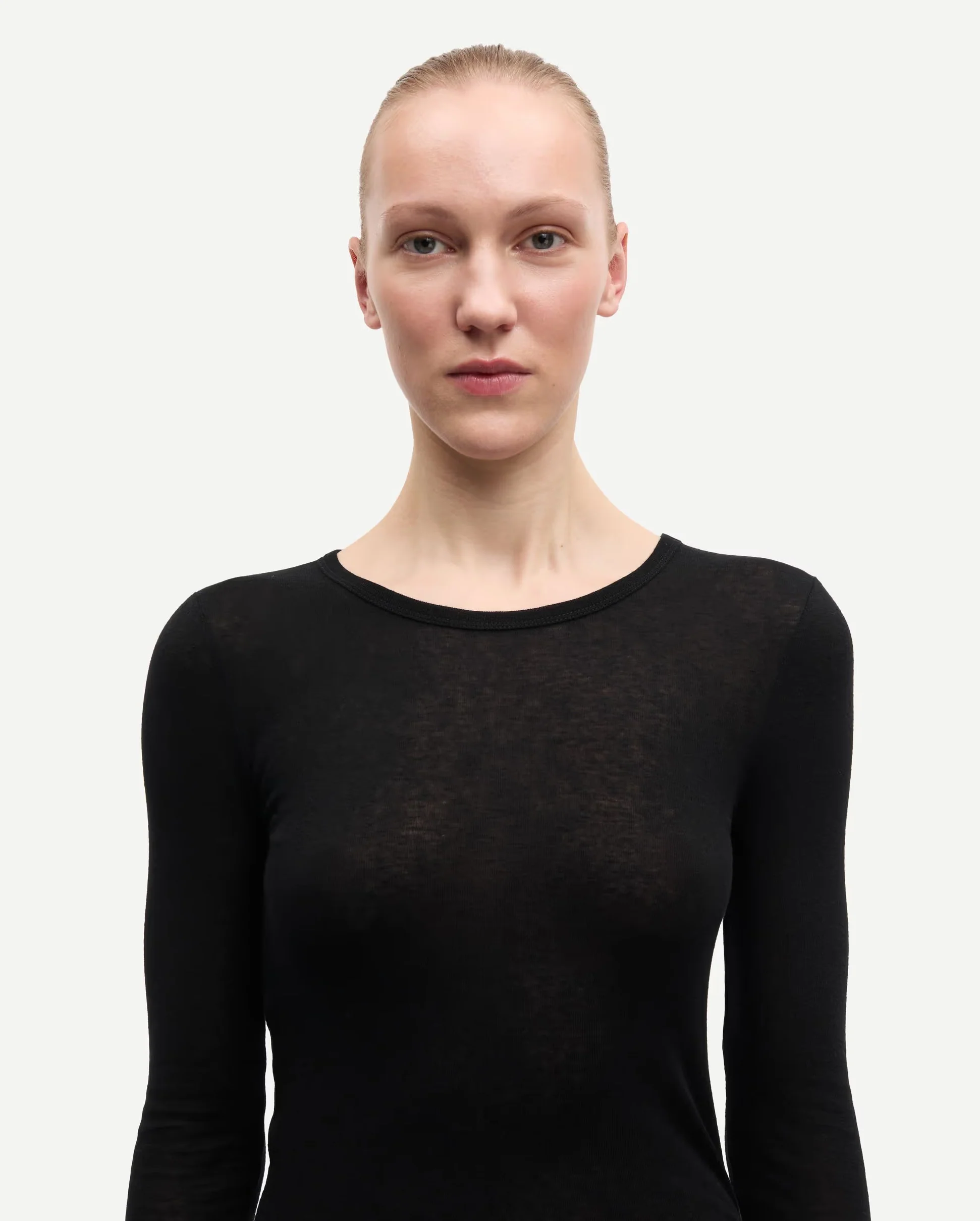 SADOU T-SHIRT LS 15499 / BLACK - Image 2