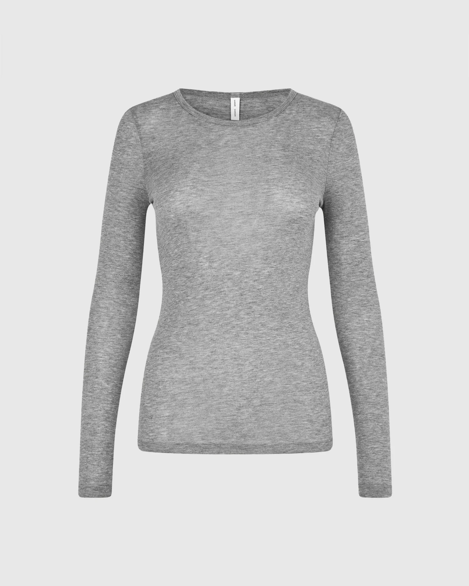 SADOU T-SHIRT LS 15499 / GREY MEL. - Image 4