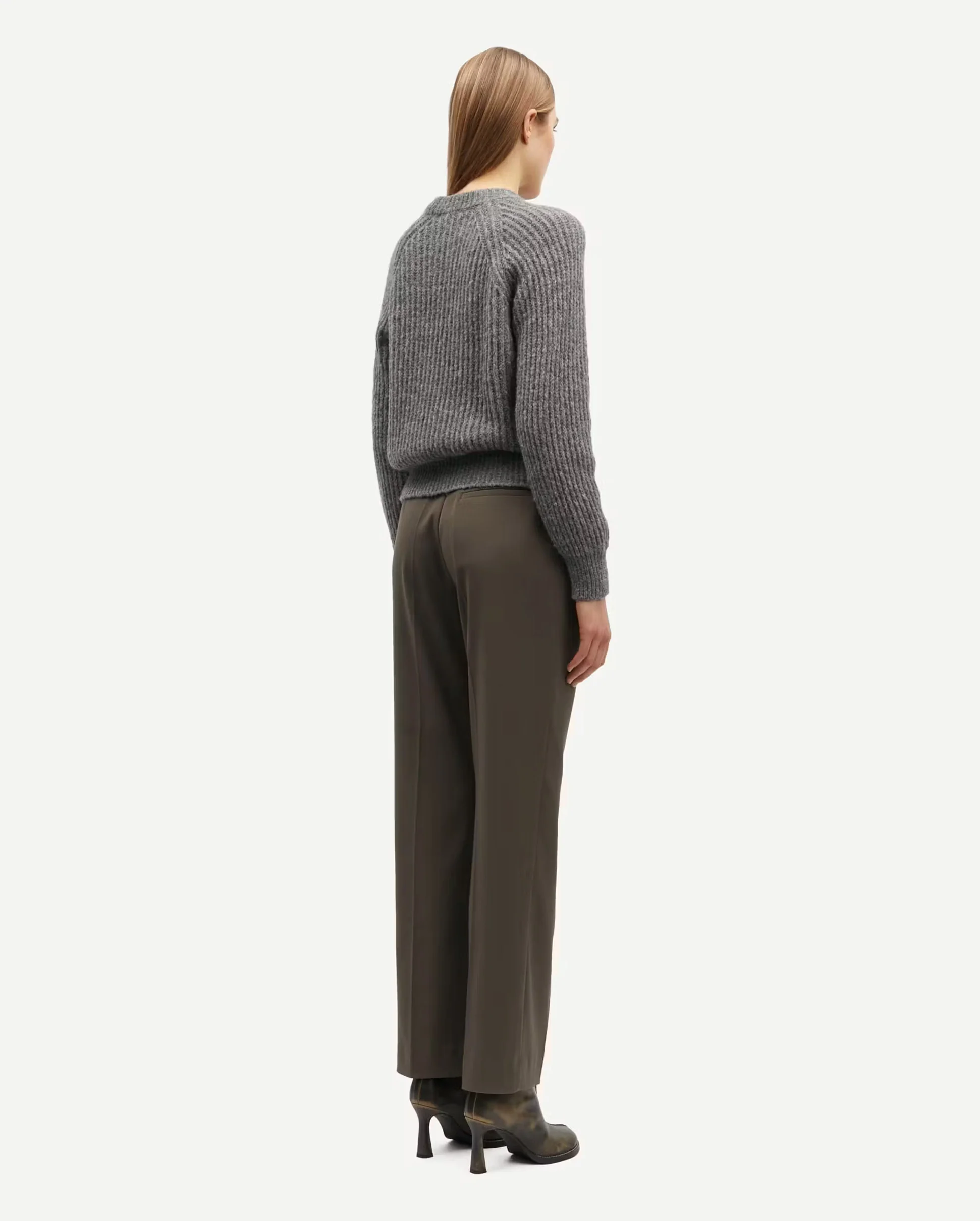 SARAMONA TROUSERS 14635 / BLACK OLIVE - Image 4