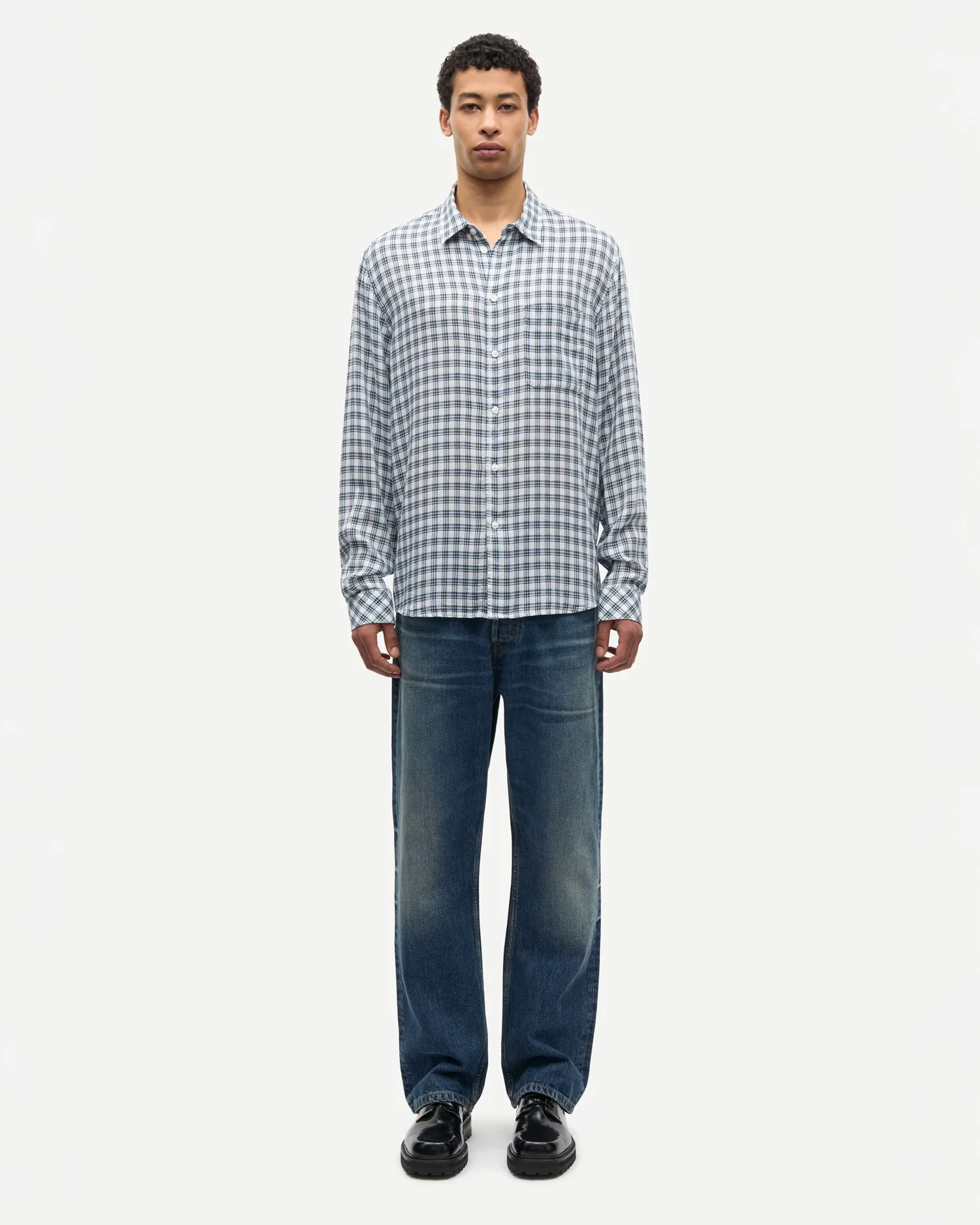 SARYAN J SHIRT 15566 / BLUE CH. - Image 3
