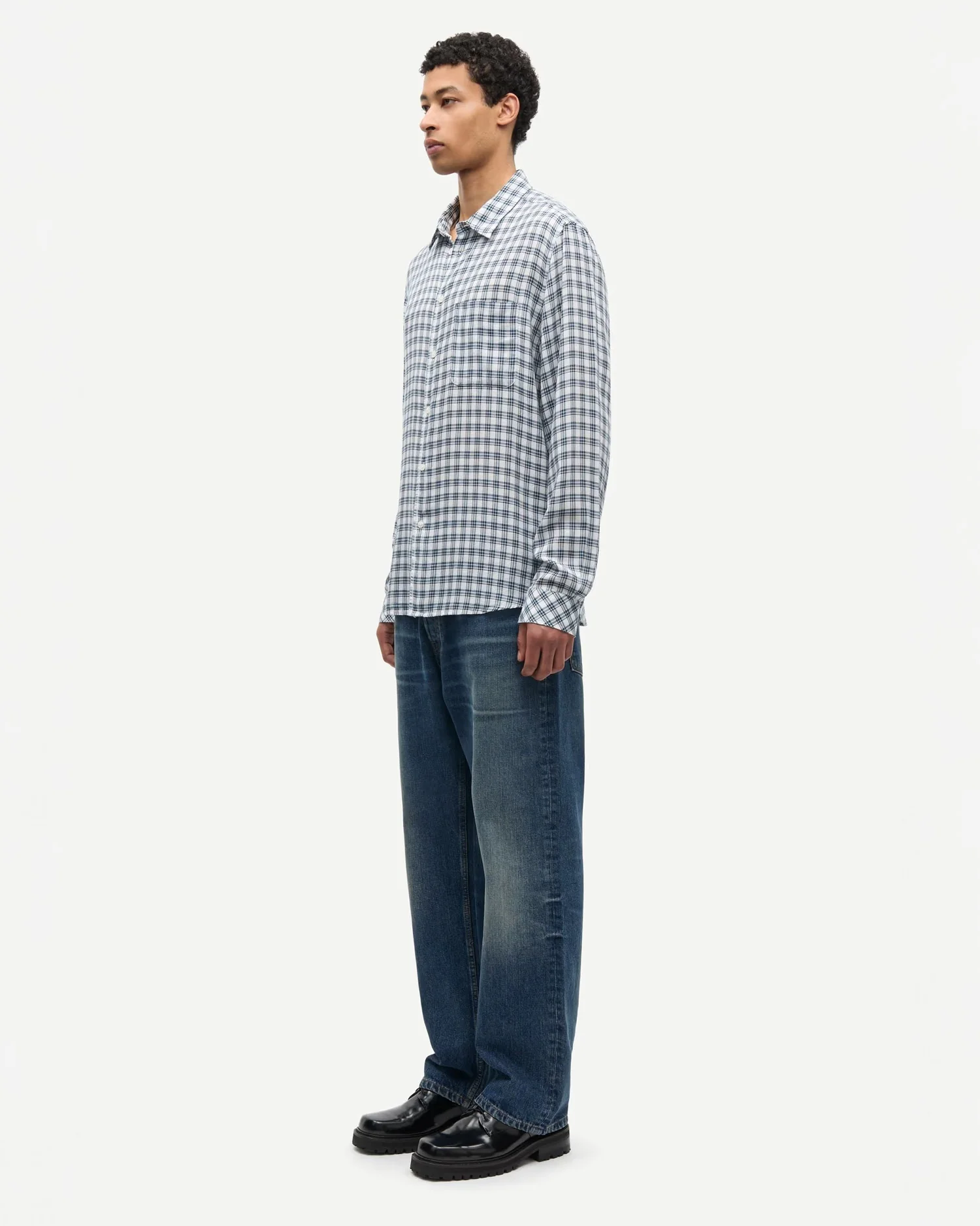SARYAN J SHIRT 15566 / BLUE CH. - Image 4