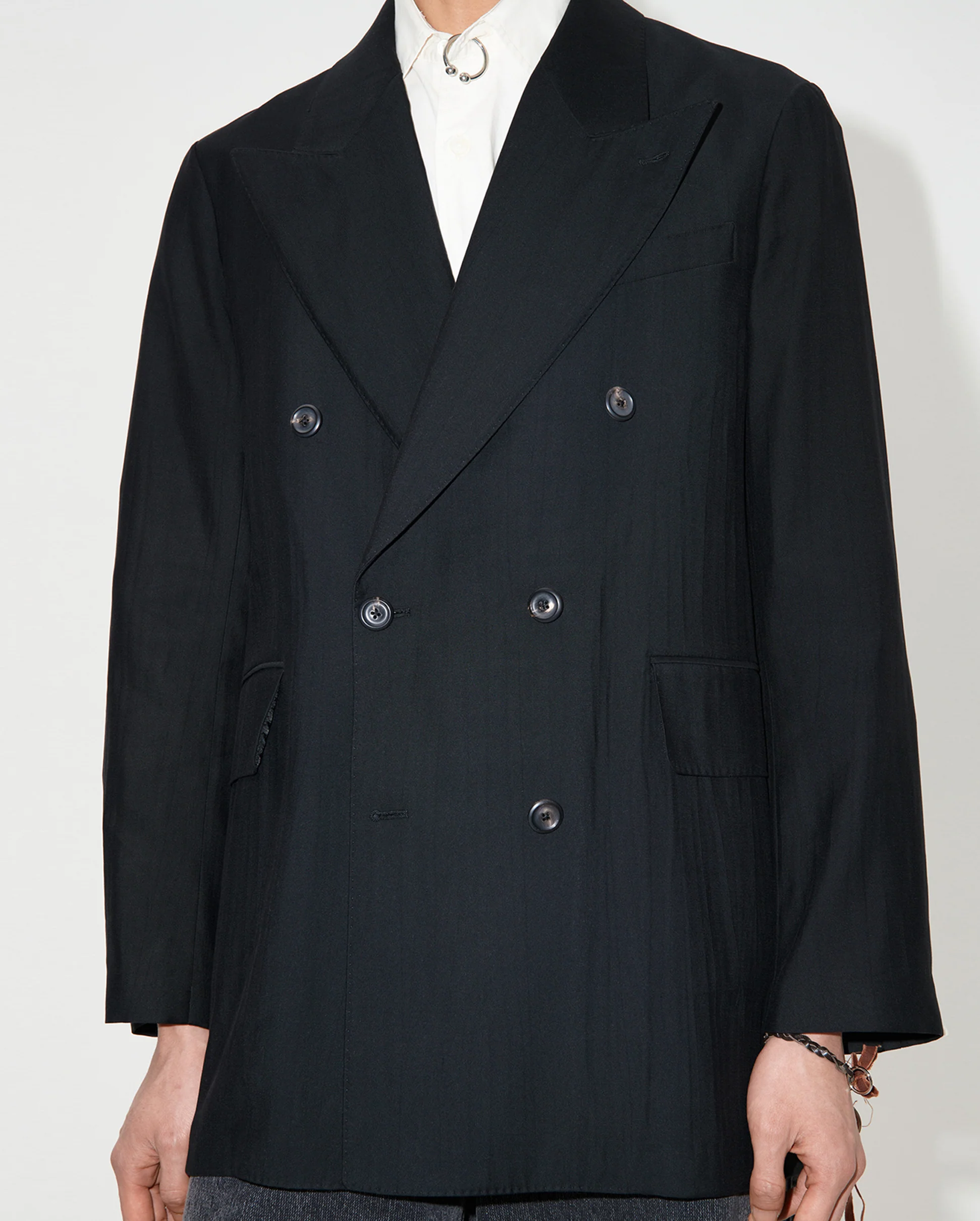 SHARP DB BLAZER / BLACK EXPERIENCED VISCOSE - Image 5