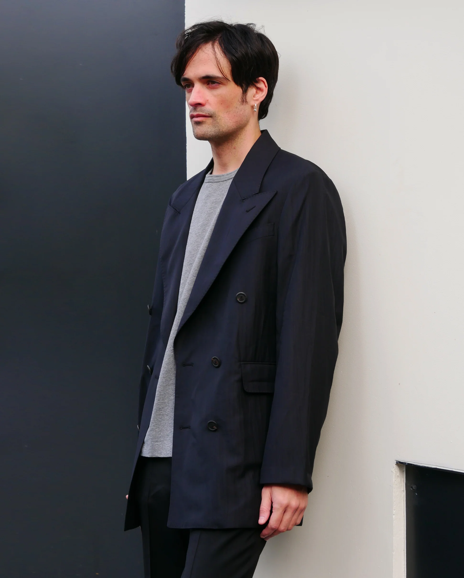 SHARP DB BLAZER / BLACK EXPERIENCED VISCOSE - Image 7
