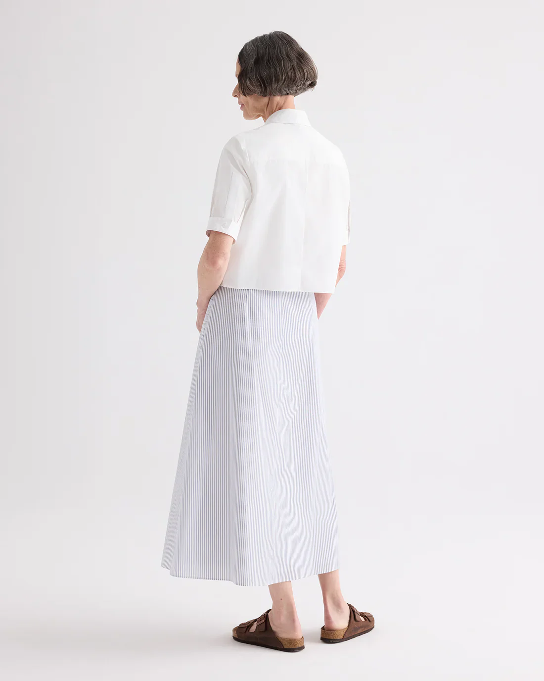 SHORT LIVED SHIRT WITH PLEATED PLACKET / WHITE - Image 5
