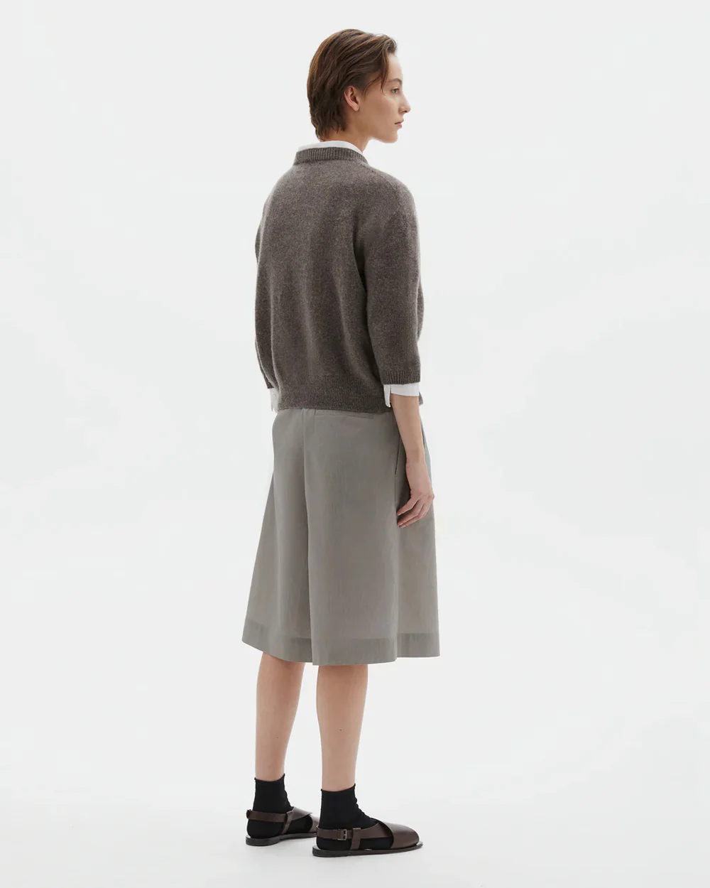 SHORT SLEEVE CARDIGAN / ELK - Image 3