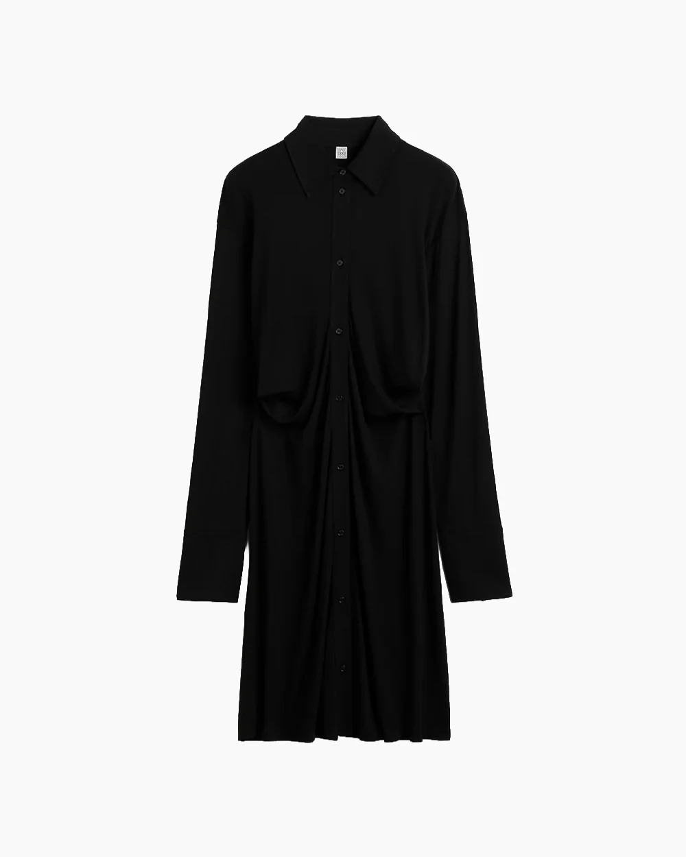 SLOUCH JERSEY SHIRTDRESS / BLACK - Image 6
