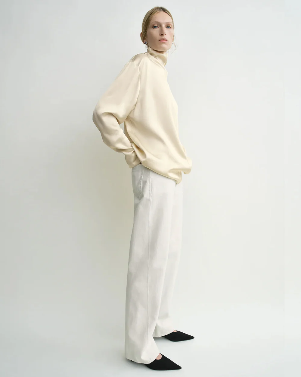 SLOUCH NECK BLOUSE / ECRU - Image 2