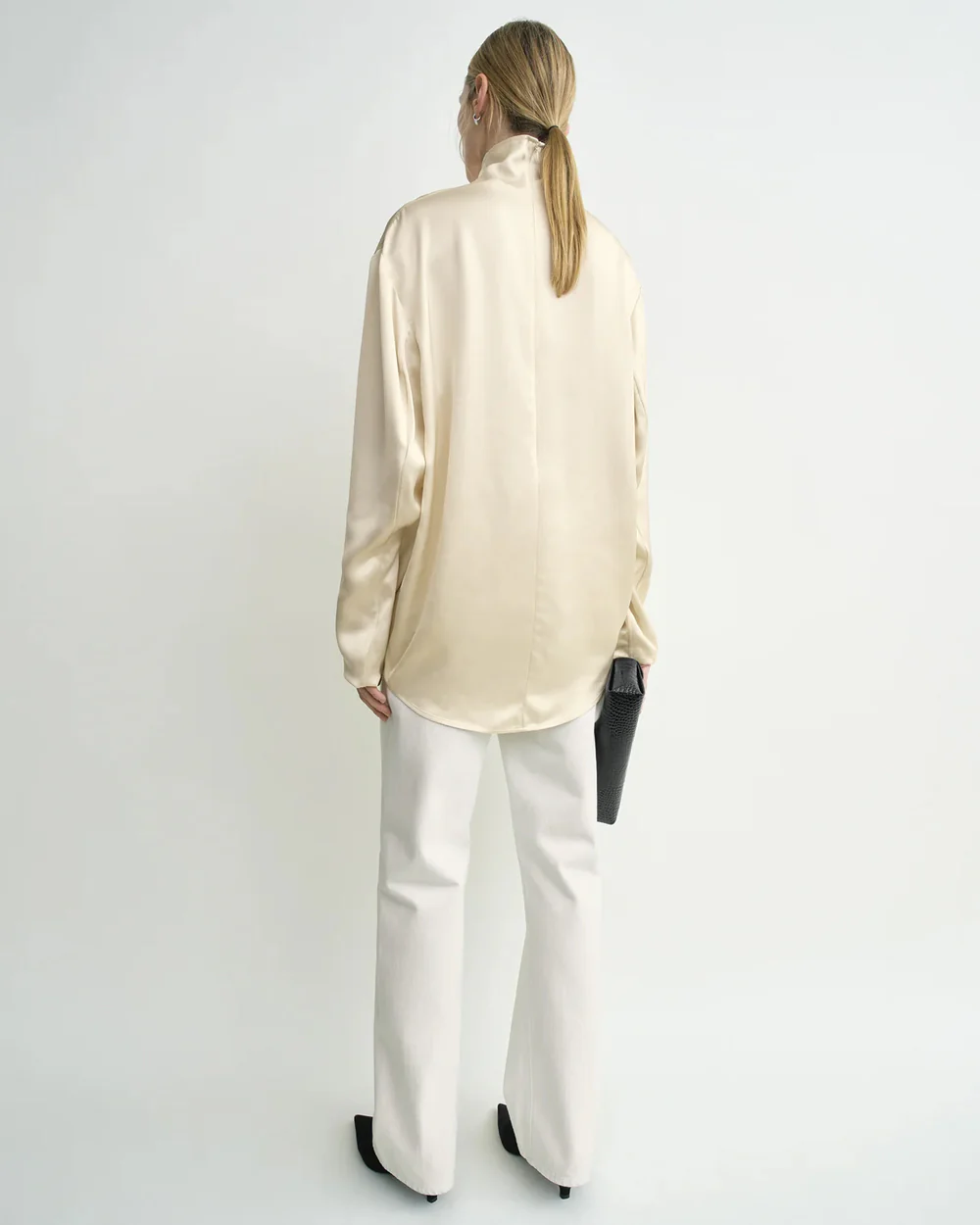 SLOUCH NECK BLOUSE / ECRU - Image 3