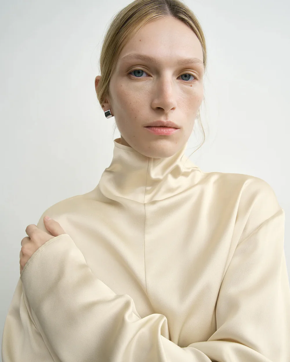 SLOUCH NECK BLOUSE / ECRU - Image 4