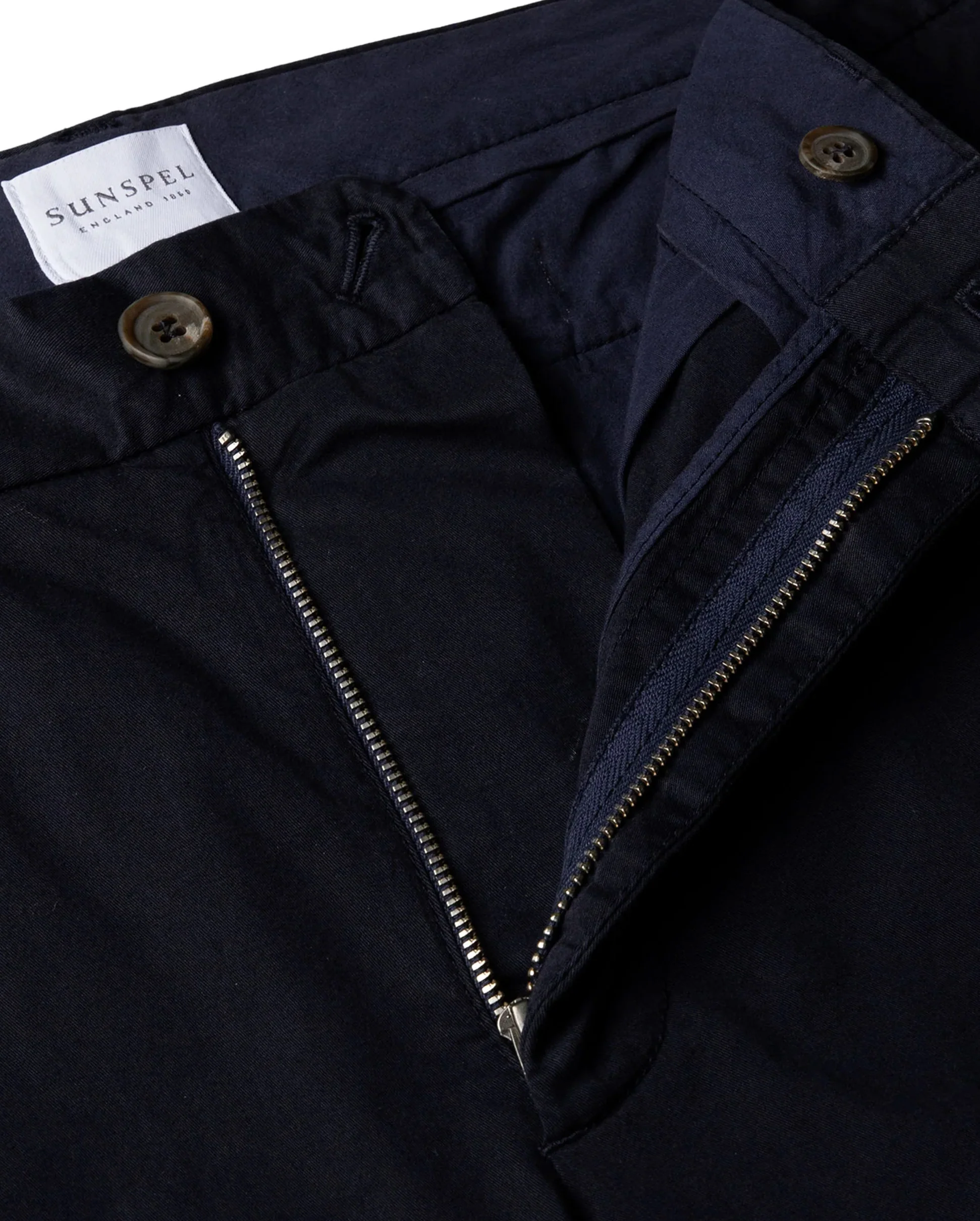 STRETCH COTTON CHINO SHORTS / NAVY - Image 5