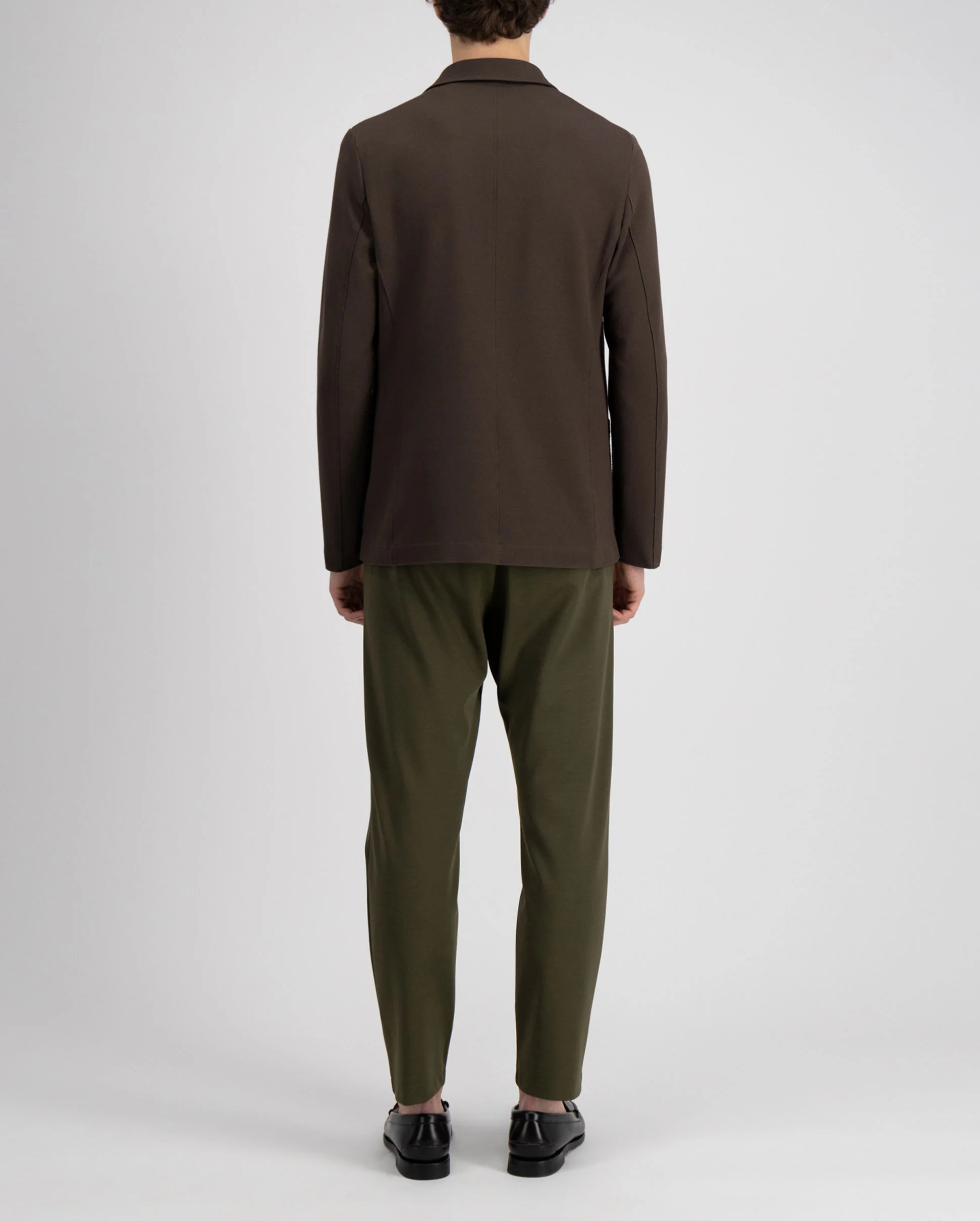 STRETCH PIQUET BLAZER / BROWN - Image 5