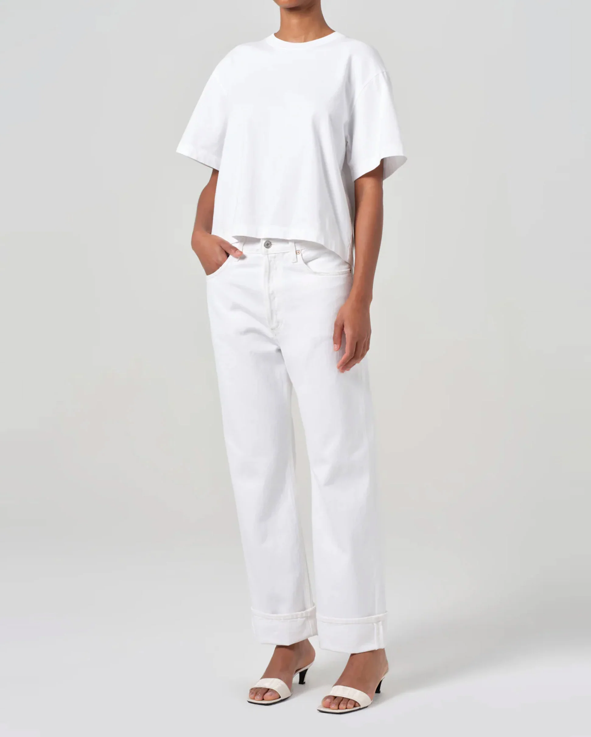 SULMA DROP SHOULDER TEE / WHITE - Image 3