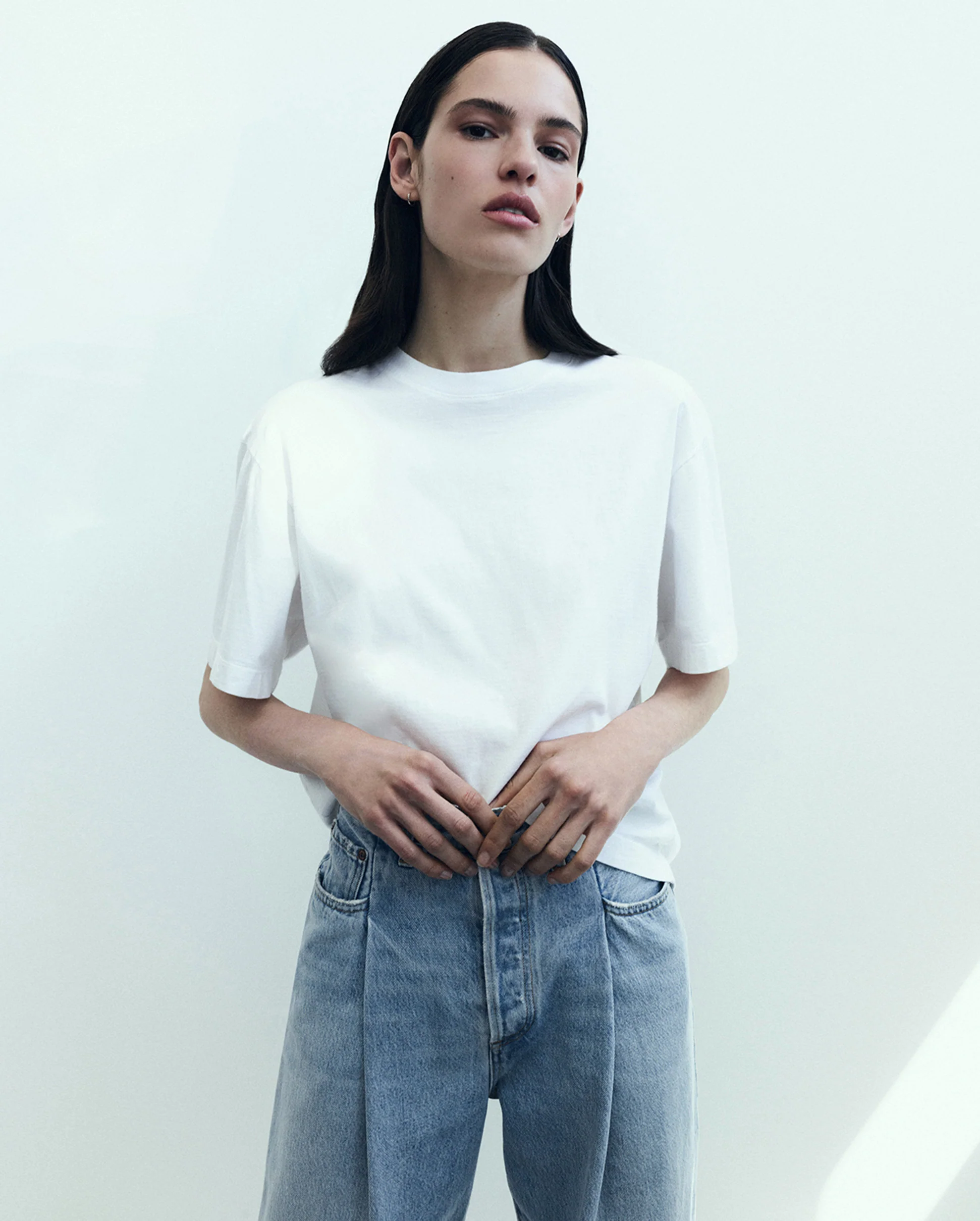 SULMA DROP SHOULDER TEE / WHITE - Image 6