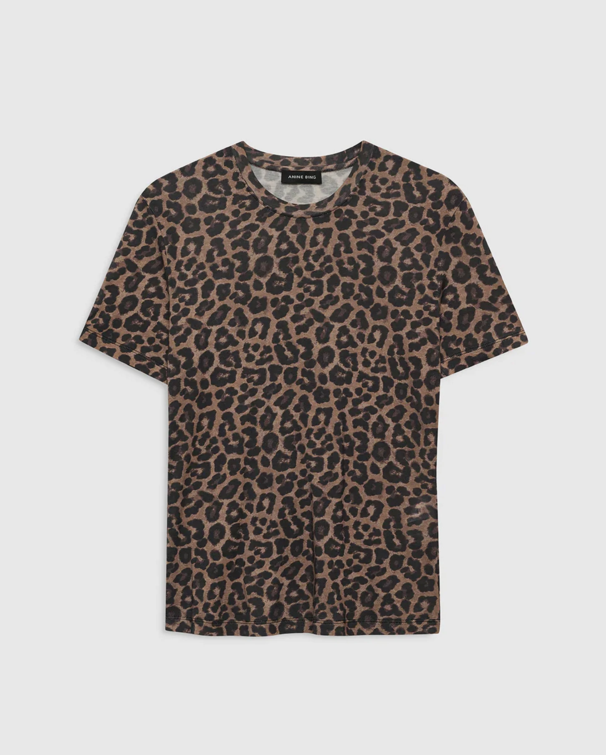 SYLVIE TEE / BLACK AND BROWN LEOPARD - Image 3