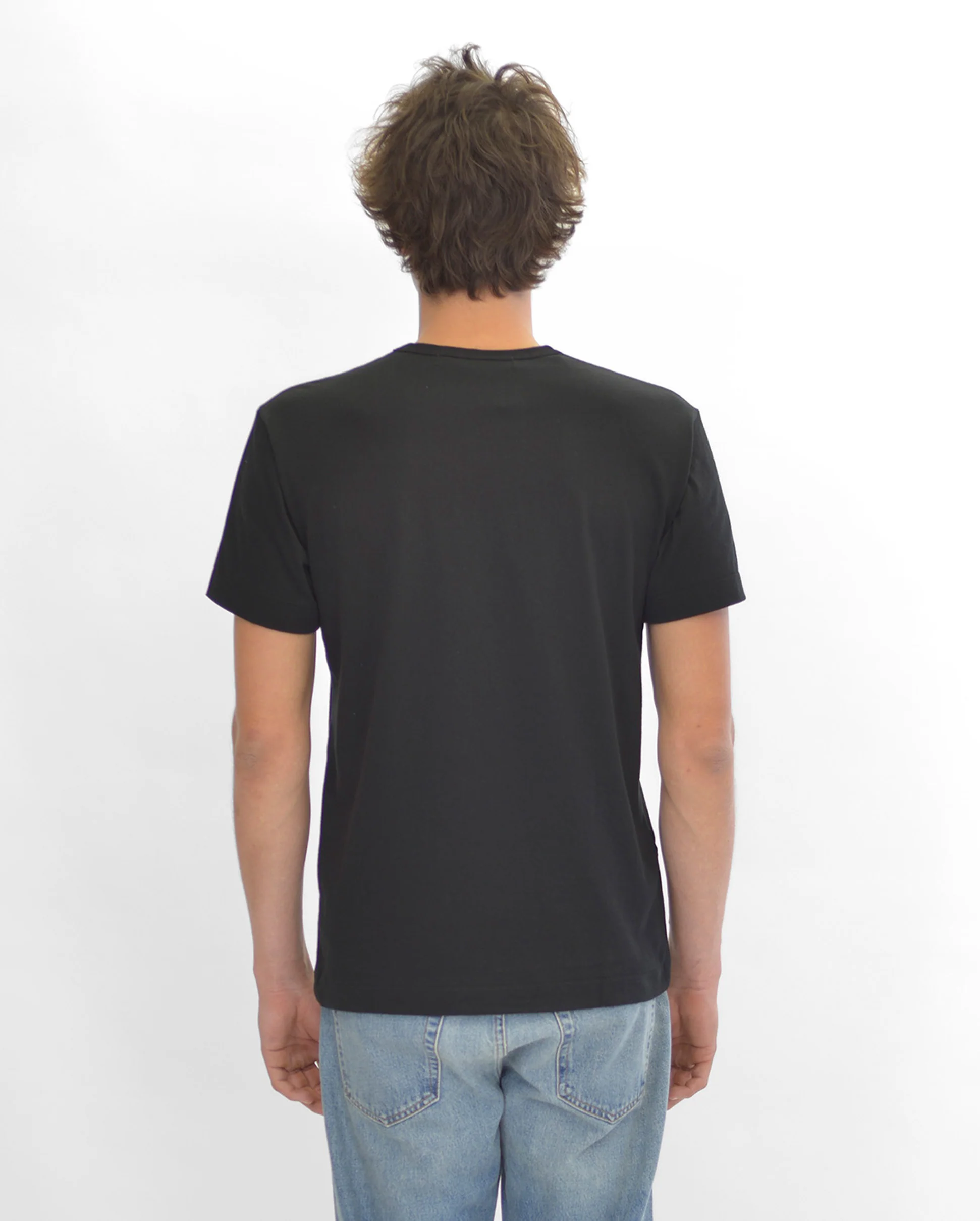 T064 UNISEX BLACK HEART T-SHIRT / BLACK - Image 4