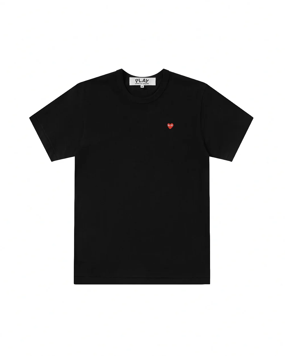 T304 WOMENS MINI RED HEART T-SHIRT / BLACK