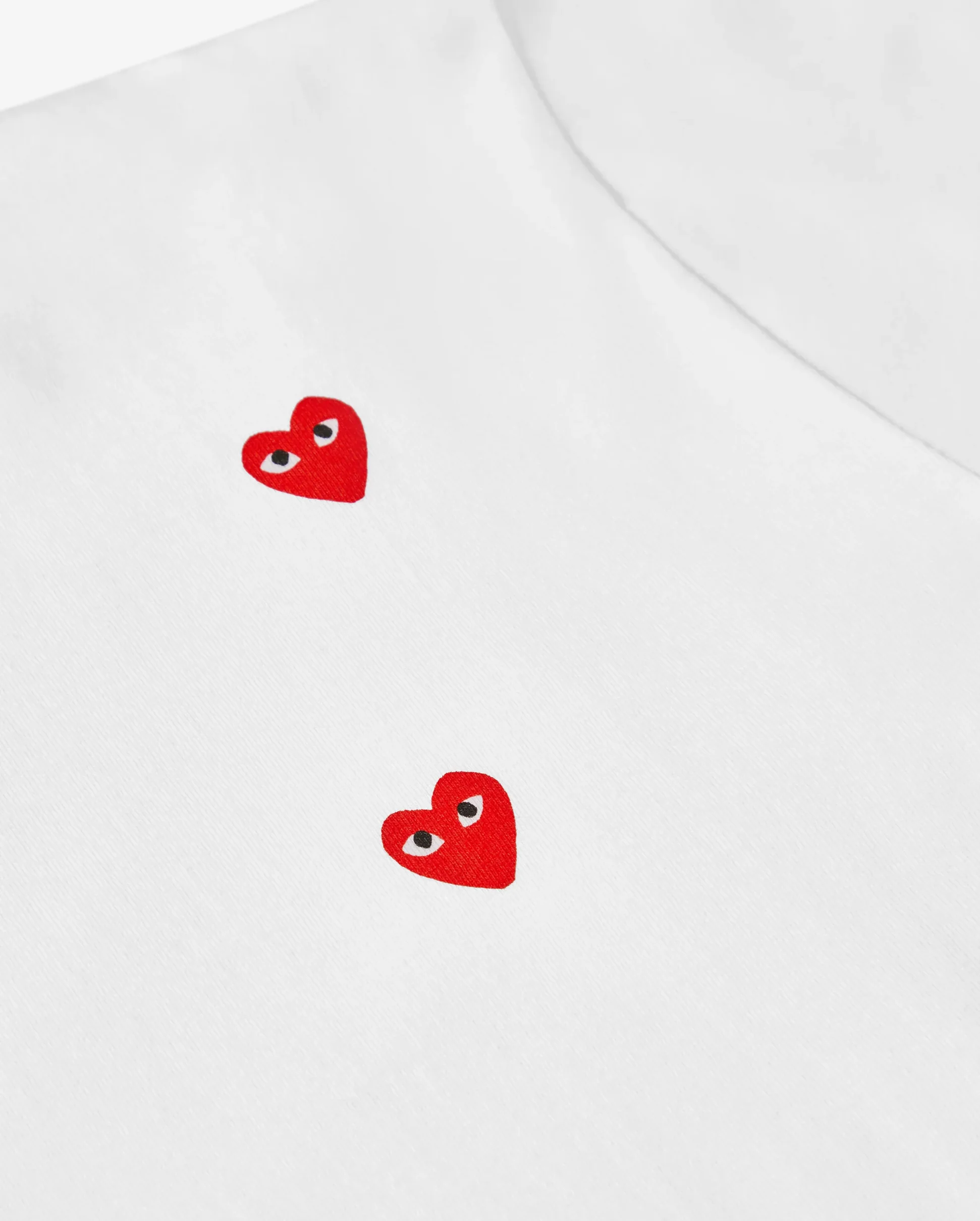 T338 UNISEX SMALL MULTI HEART T-SHIRT / WHITE - Image 2