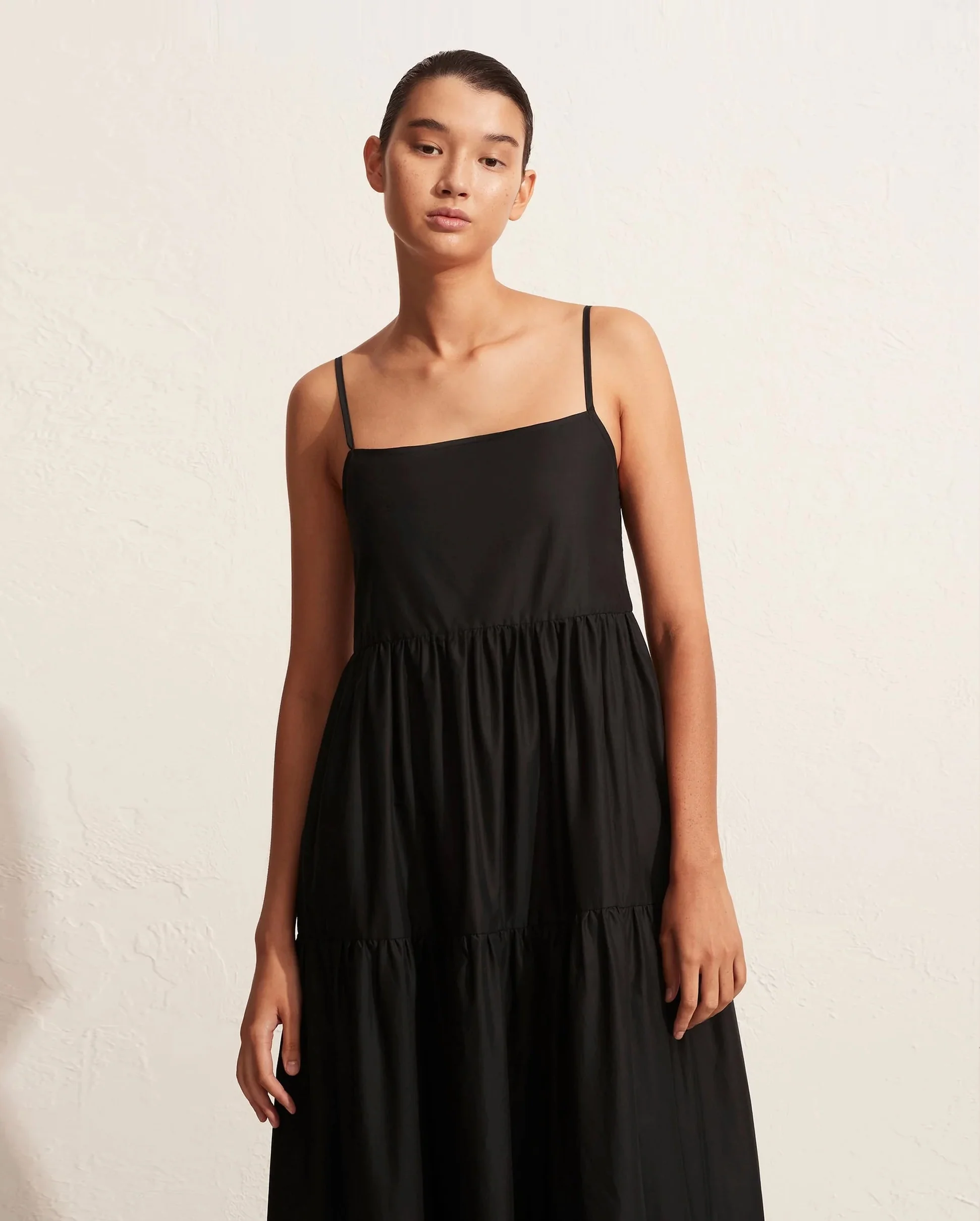TIERED LOW BACK SUNDRESS / BLACK - Image 3
