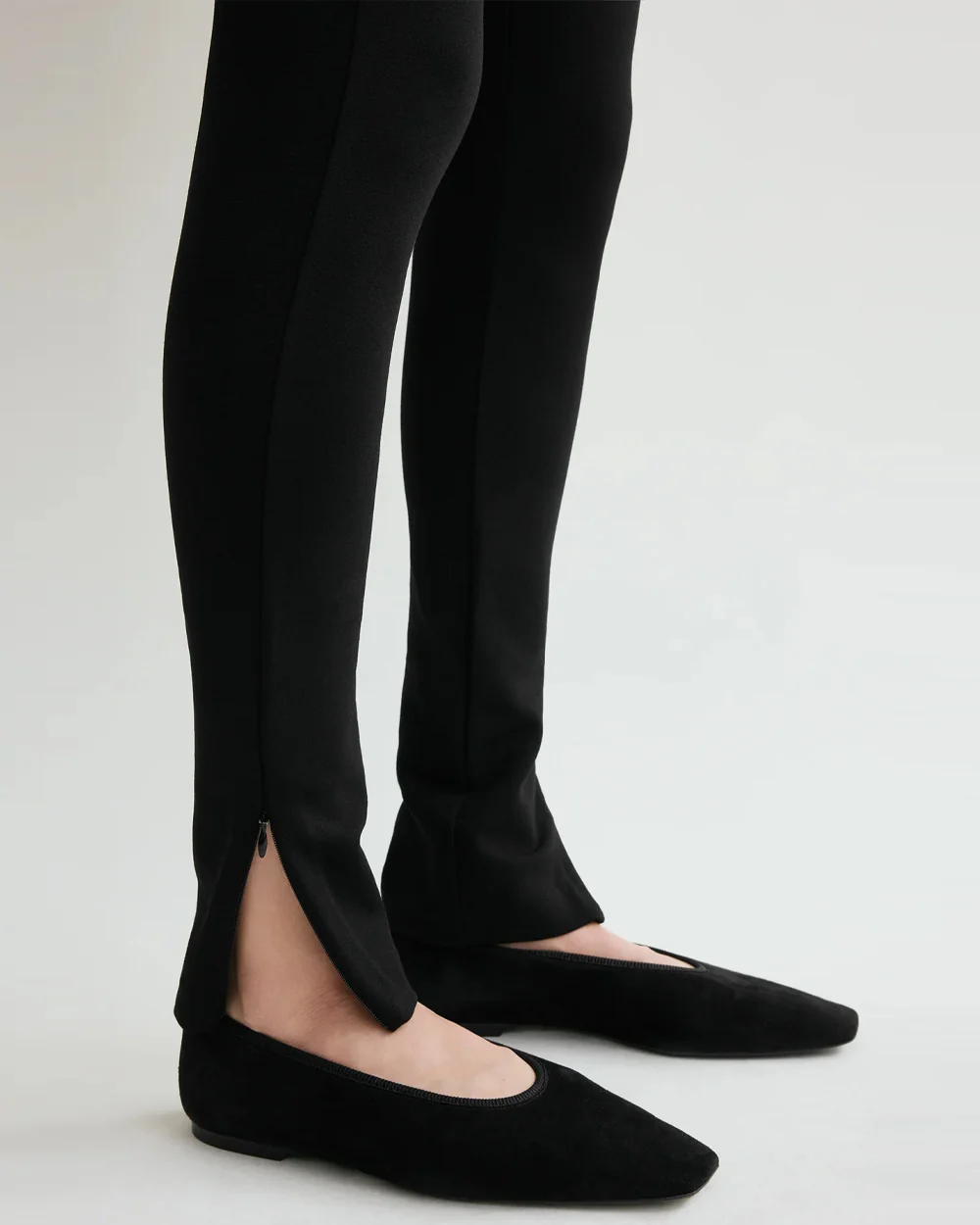 SIDE ZIP LEGGINGS / BLACK - Image 5